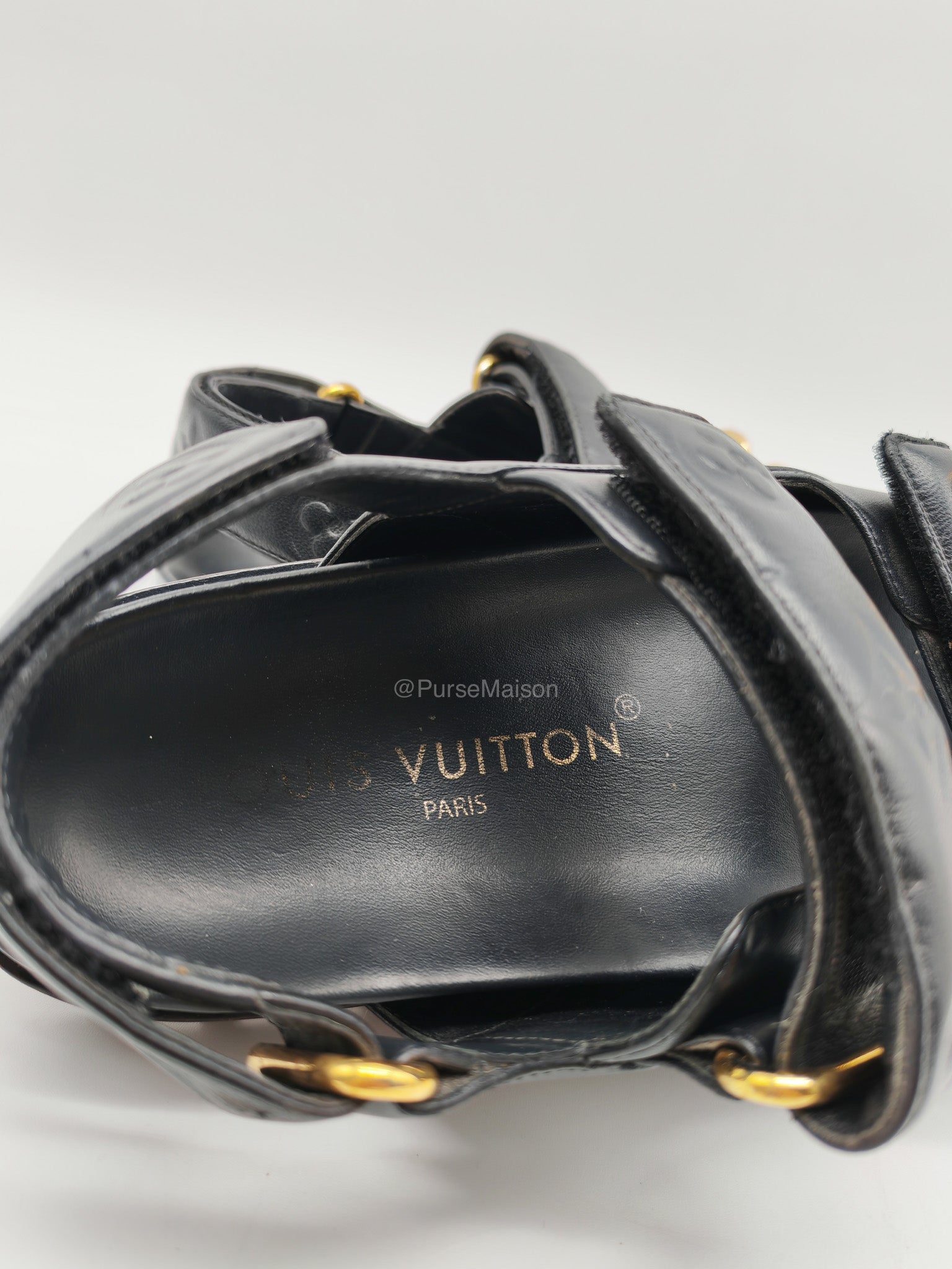 LV Logo Chain Monogram Flat Comfort Sandals Size 36EU (23cm) | Purse Maison Luxury Bags Shop