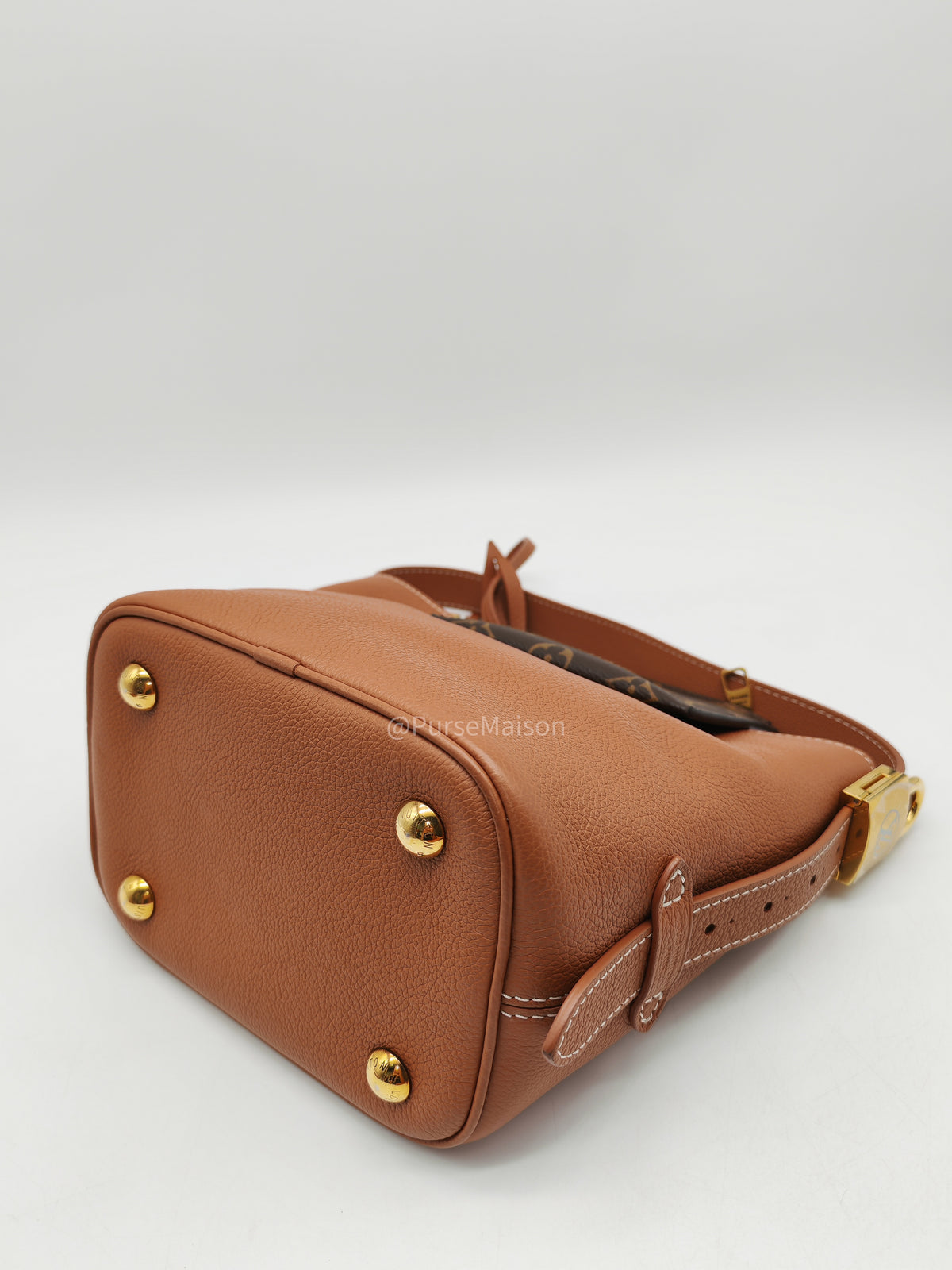 Louis Vuitton Low Key All BB in Cognac Grained Calfskin Leather and Gold Hardware Microchip | Purse Maison Luxury Bags Shop
