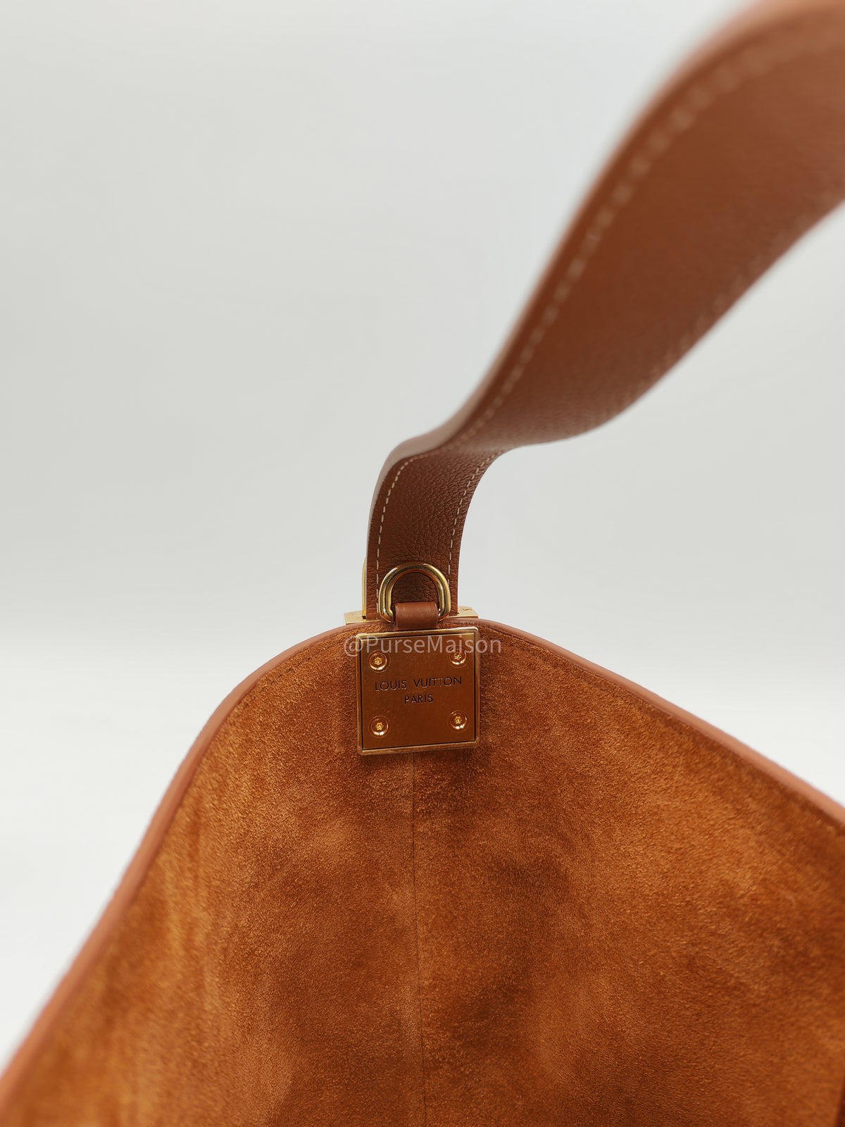 Louis Vuitton Low Key All BB in Cognac Grained Calfskin Leather and Gold Hardware Microchip | Purse Maison Luxury Bags Shop