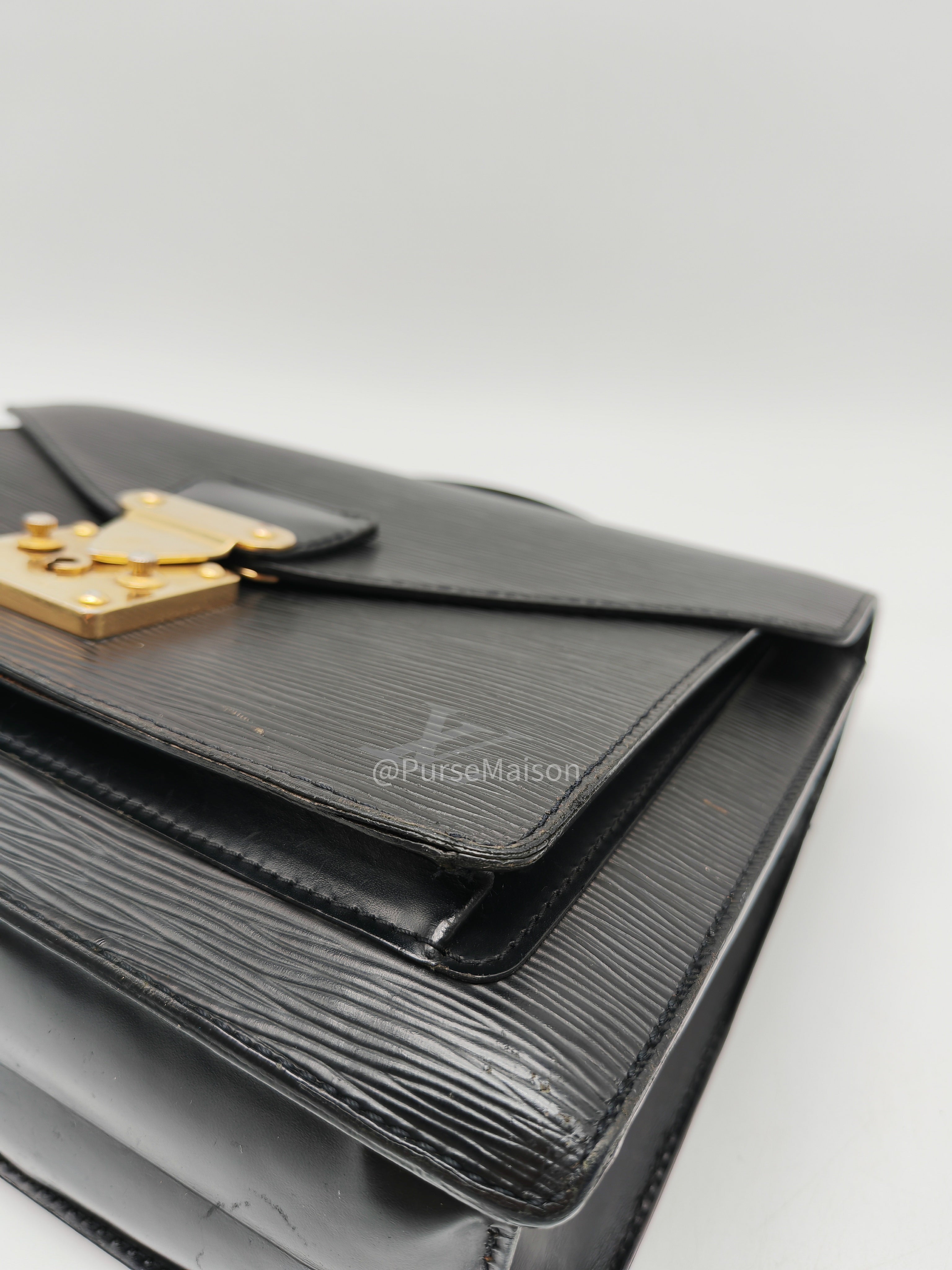 Louis Vuitton Monceau 28 in Black Epi Leather and Gold Hardware (Datecode: SR1002) | Purse Maison Luxury Bags Shop
