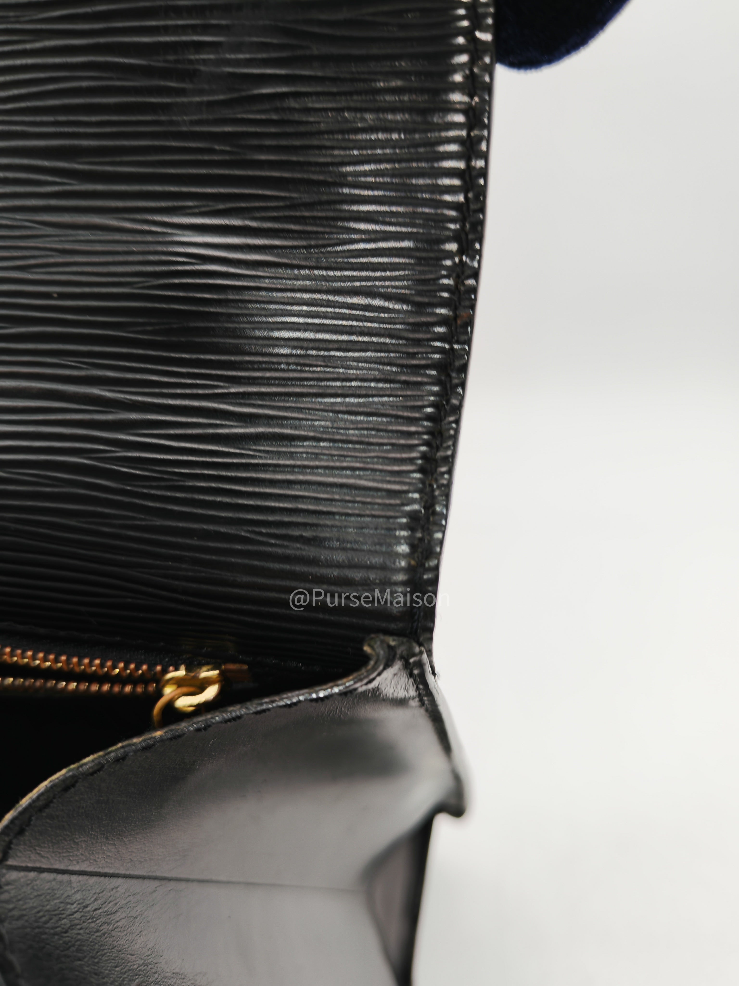 Louis Vuitton Monceau 28 in Black Epi Leather and Gold Hardware (Datecode: SR1002) | Purse Maison Luxury Bags Shop