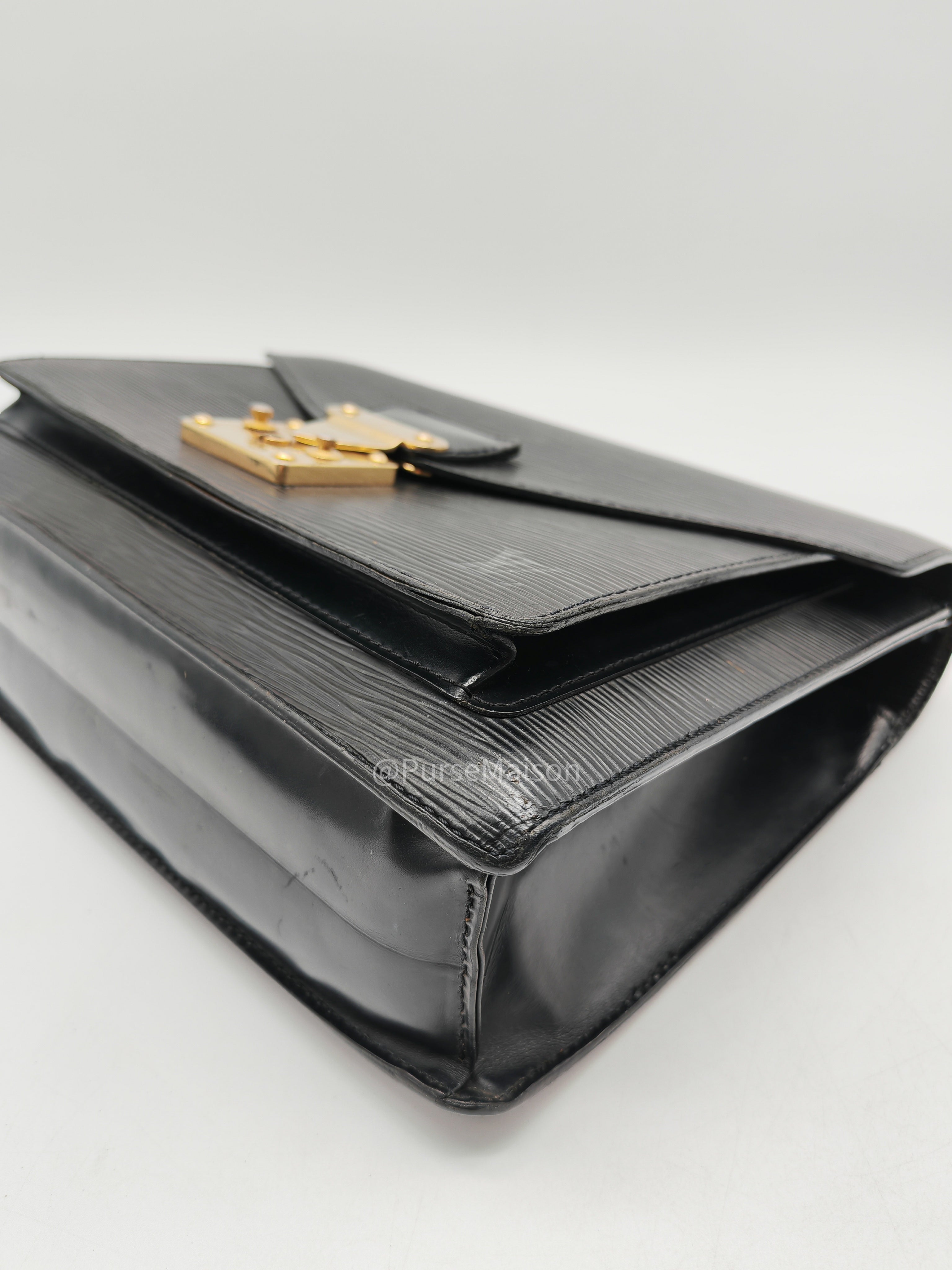 Louis Vuitton Monceau 28 in Black Epi Leather and Gold Hardware (Datecode: SR1002) | Purse Maison Luxury Bags Shop
