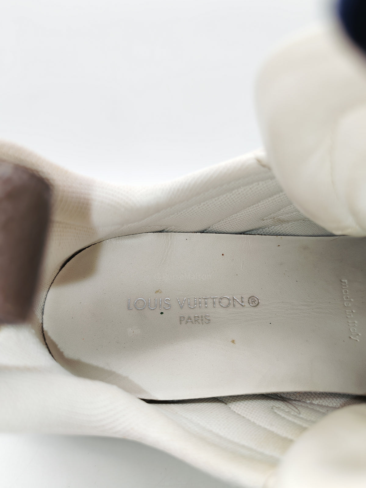 Louis Vuitton Monogram Archlight Sneakers in White and Navy Blue Size 37 EU (24cm) | Purse Maison Luxury Bags Shop