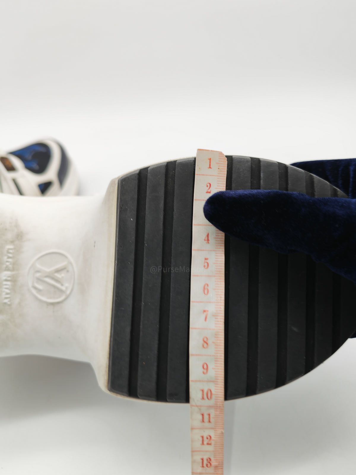 Louis Vuitton Monogram Archlight Sneakers in White and Navy Blue Size 37 EU (24cm) | Purse Maison Luxury Bags Shop