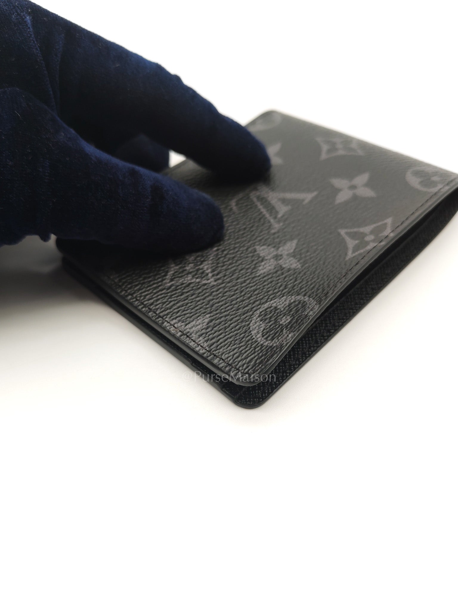 Multiple Wallet in Monogram Eclipse Canvas (Microchip) | Purse Maison Luxury Bags Shop