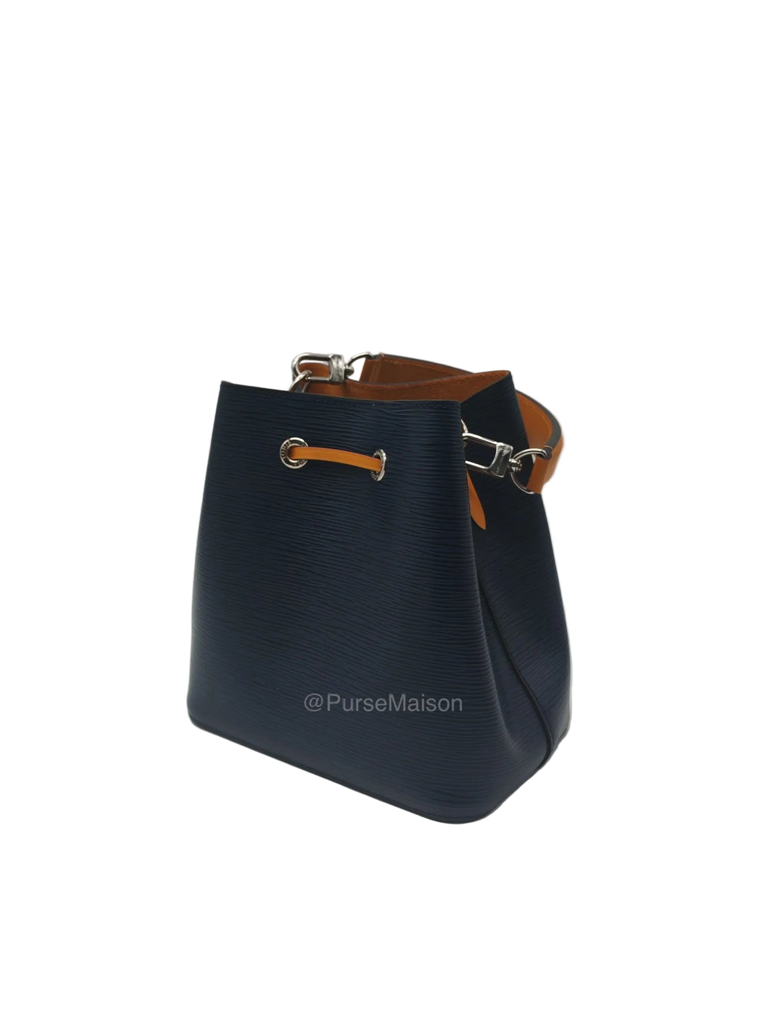 Louis Vuitton Neo Noe BB in Navy Blue Epi Leather & Silver Hardware (Microchip) | Purse Maison Luxury Bags Shop
