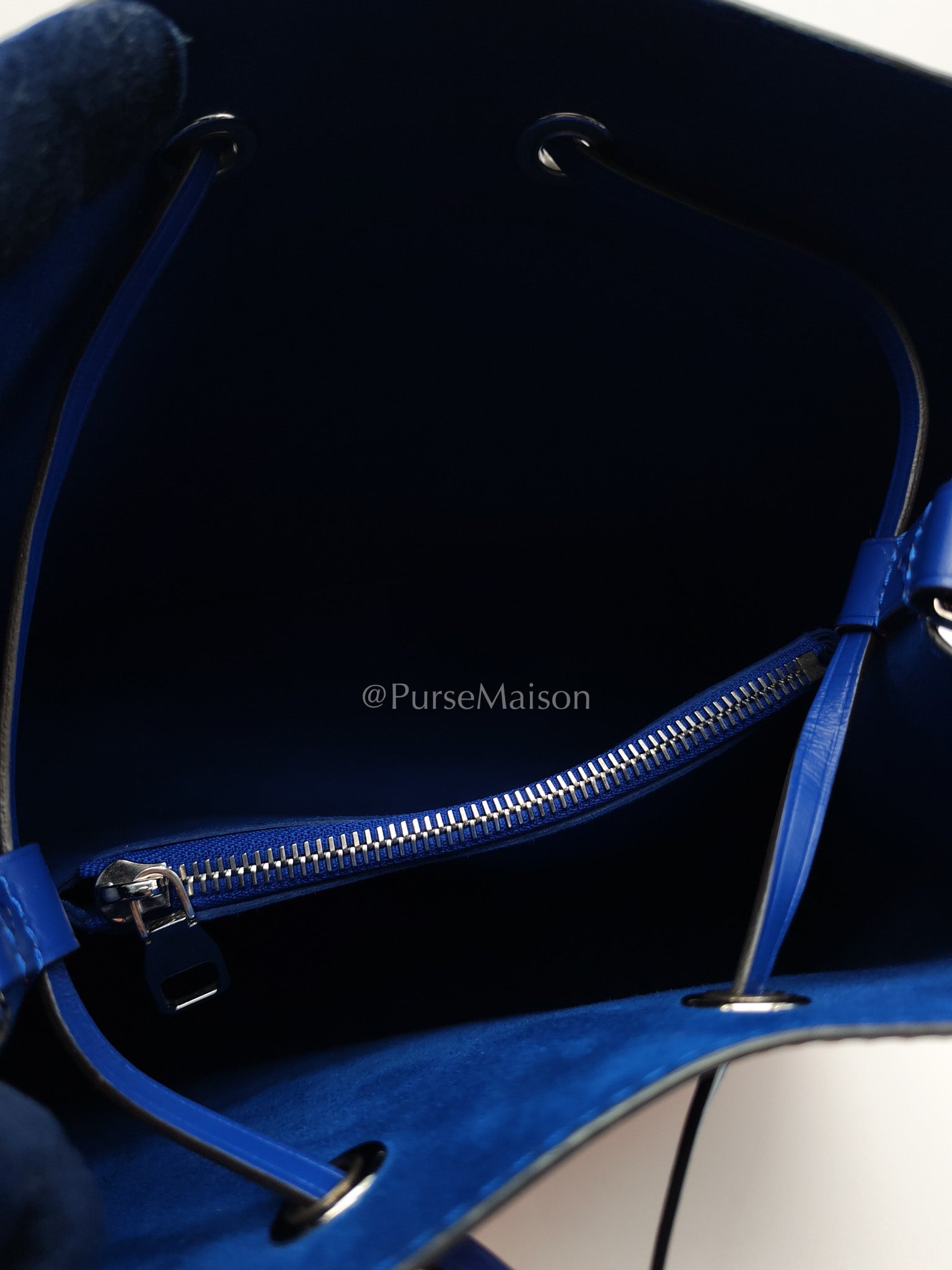 Louis Vuitton Neo Noe MM Coquelicot Red/Blue Epi Leather Bucket Bag (Date Code: SR4138) | Purse Maison Luxury Bags Shop