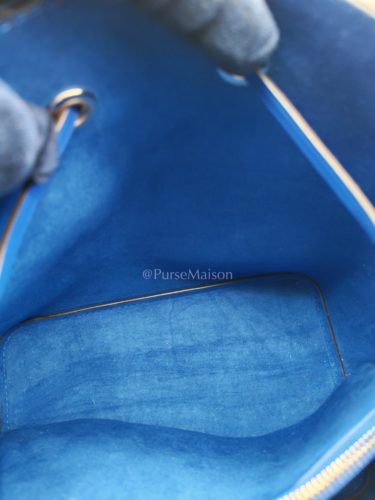 Louis Vuitton Neo Noe MM Coquelicot Red/Blue Epi Leather Bucket Bag (Date Code: SR4138) | Purse Maison Luxury Bags Shop