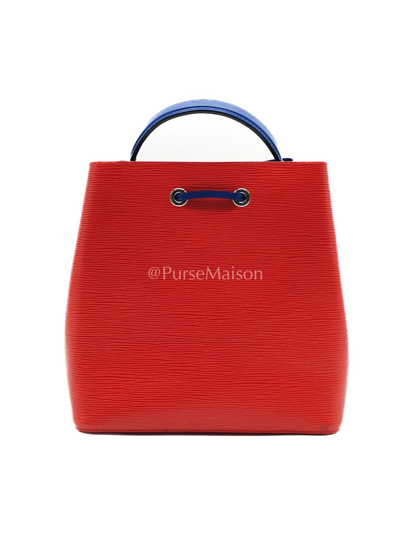Louis Vuitton Neo Noe MM Coquelicot Red/Blue Epi Leather Bucket Bag (Date Code: SR4138) | Purse Maison Luxury Bags Shop