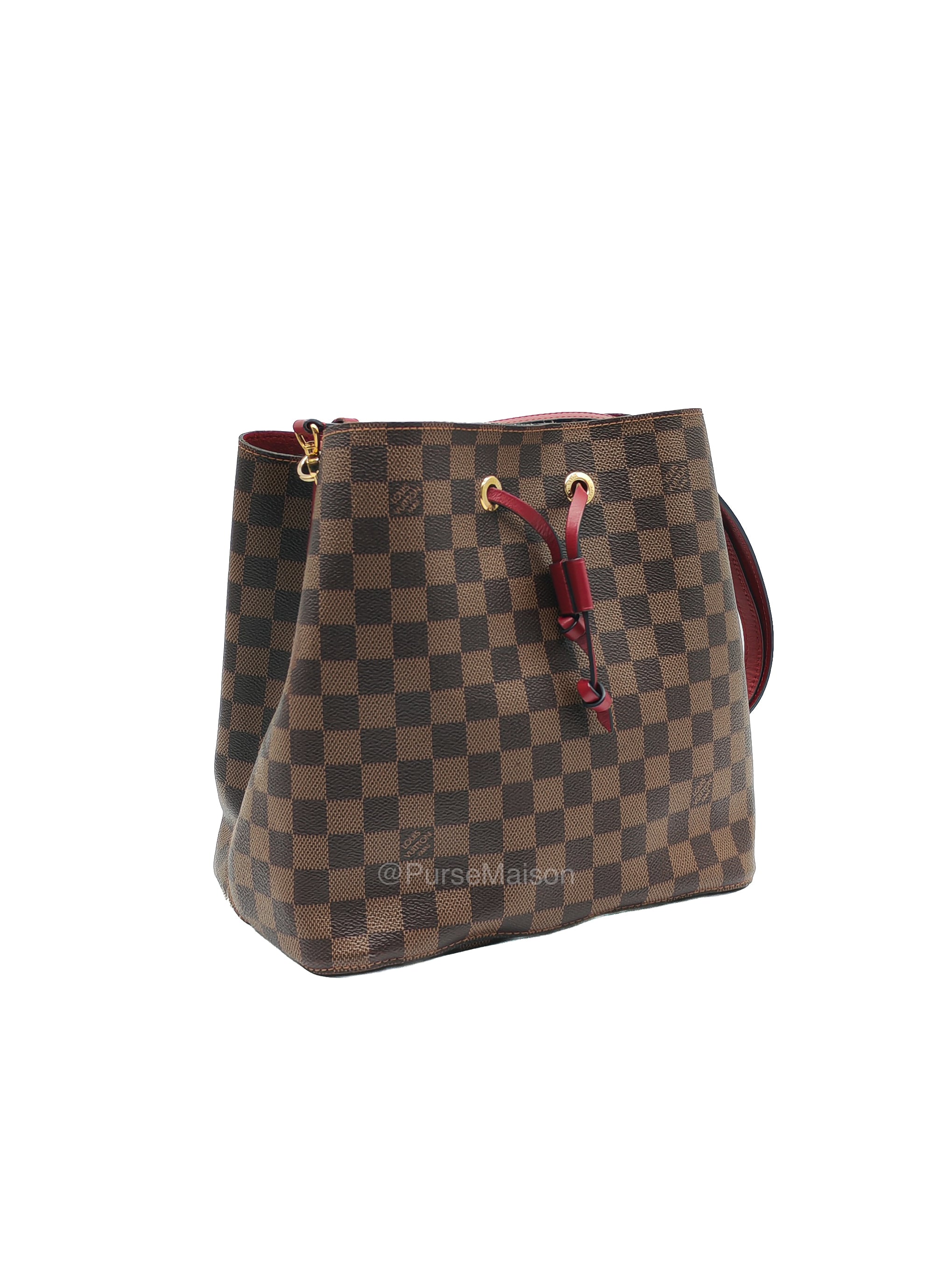 Louis Vuitton Neo Noe MM in Damiere Ebene Canvas and Gold Hardware (Datecode: AH4159) | Purse Maison Luxury Bags Shop