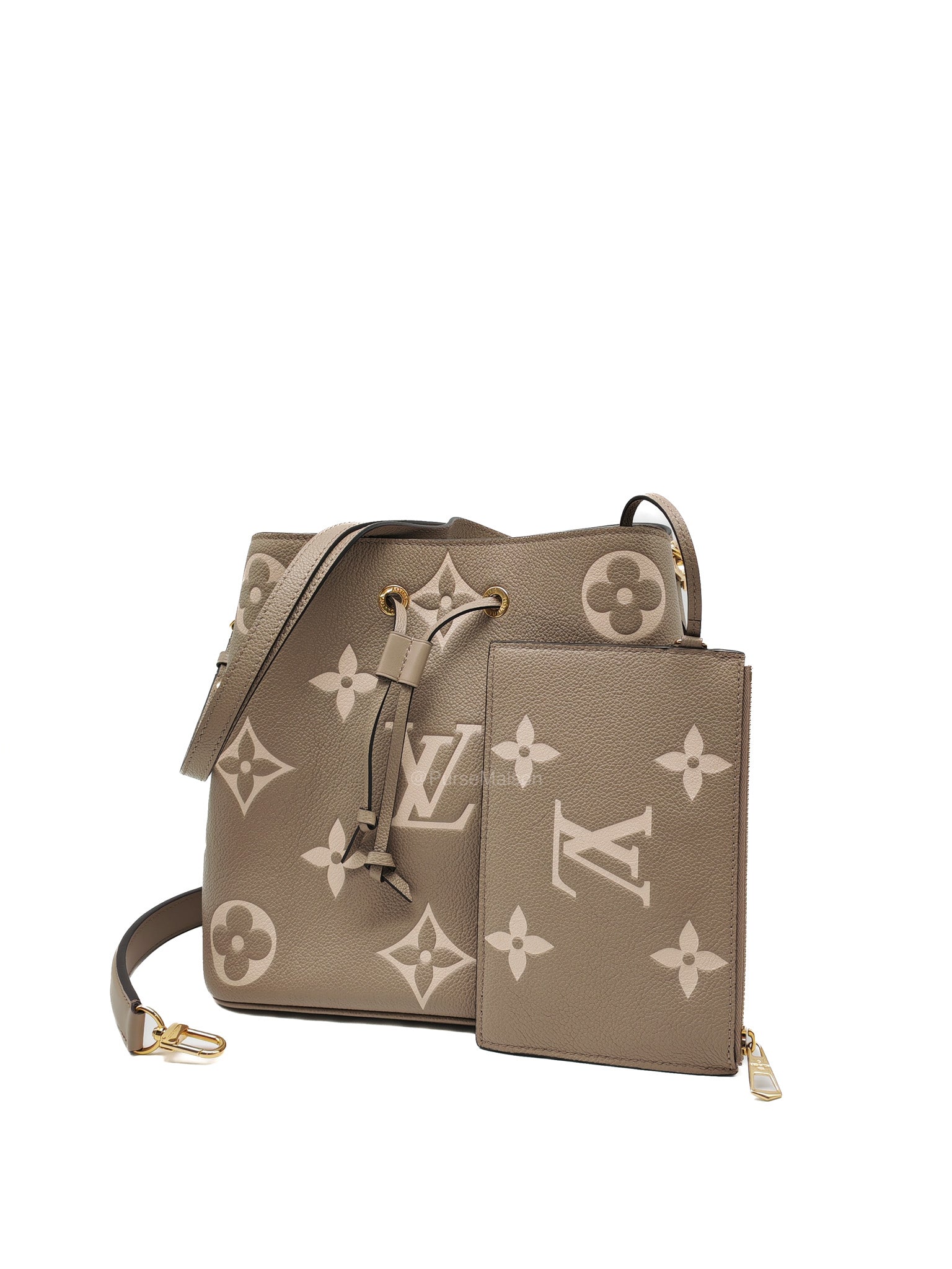 Louis Vuitton Neo Noe MM Tourterelle Empriente Leather Bucket Bag (microchip) | Purse Maison Luxury Bags Shop