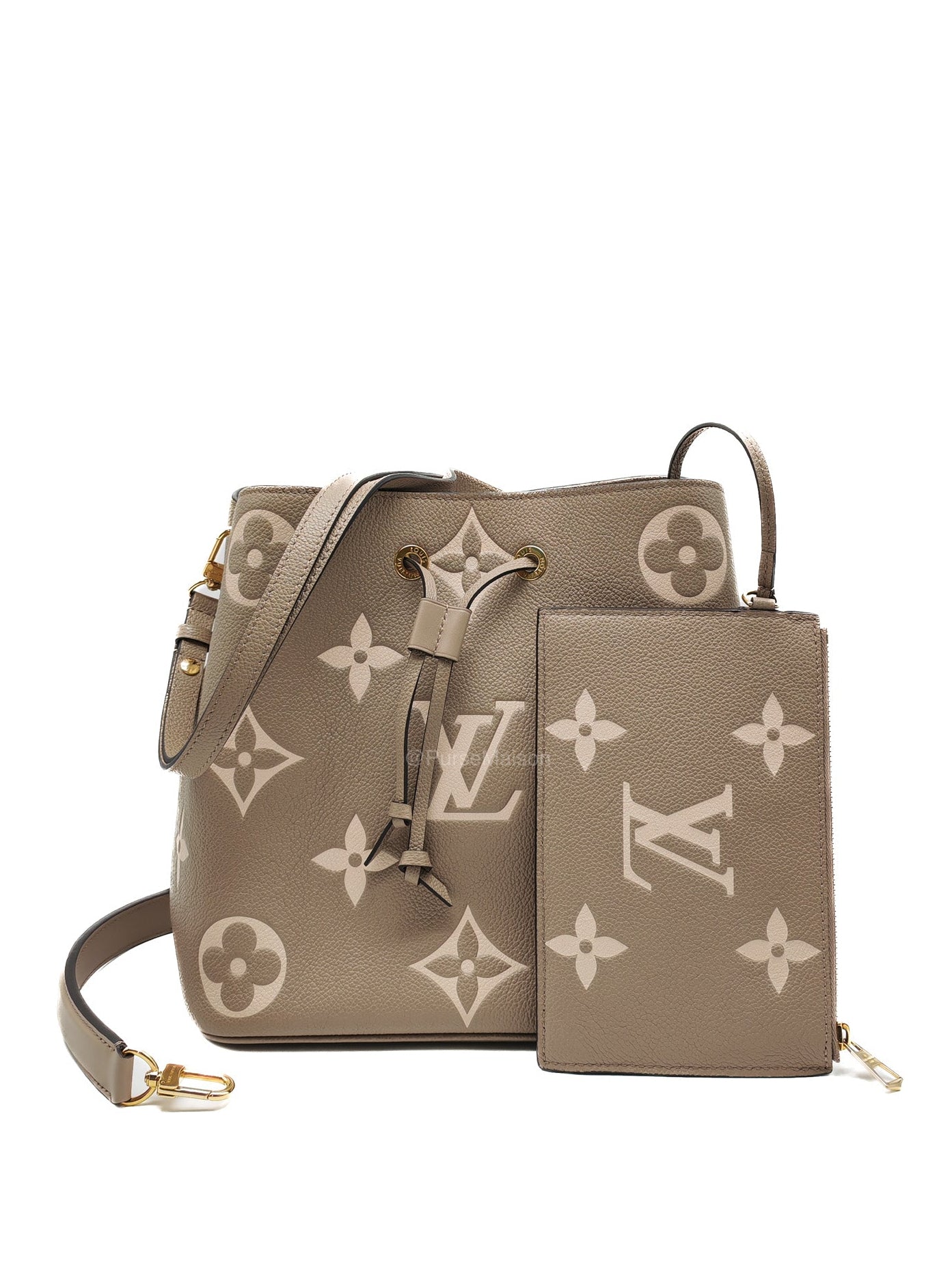 Louis Vuitton Neo Noe MM Tourterelle Empriente Leather Bucket Bag (microchip) | Purse Maison Luxury Bags Shop