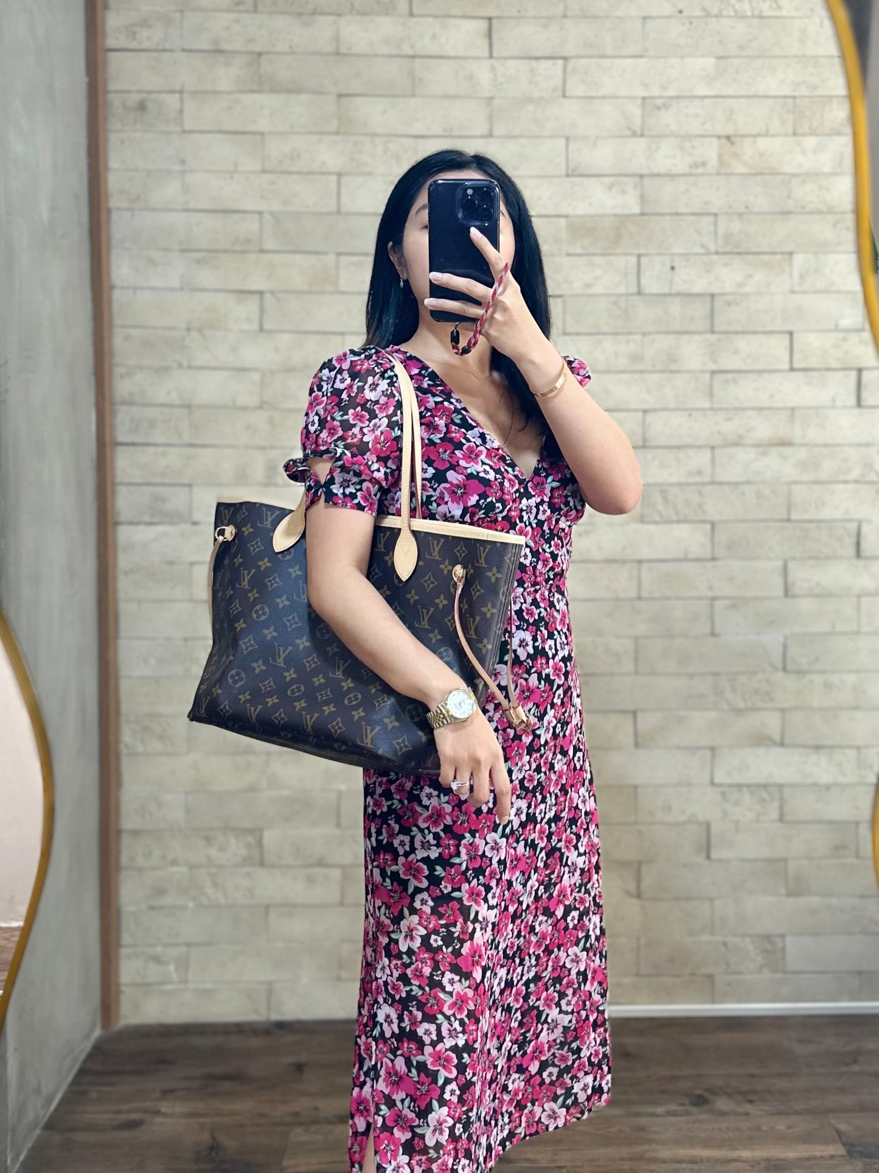 Louis Vuitton Neverfull Bandouliere Inside Out MM in Monogram Canvas (Microchip) | Purse Maison Luxury Bags Shop