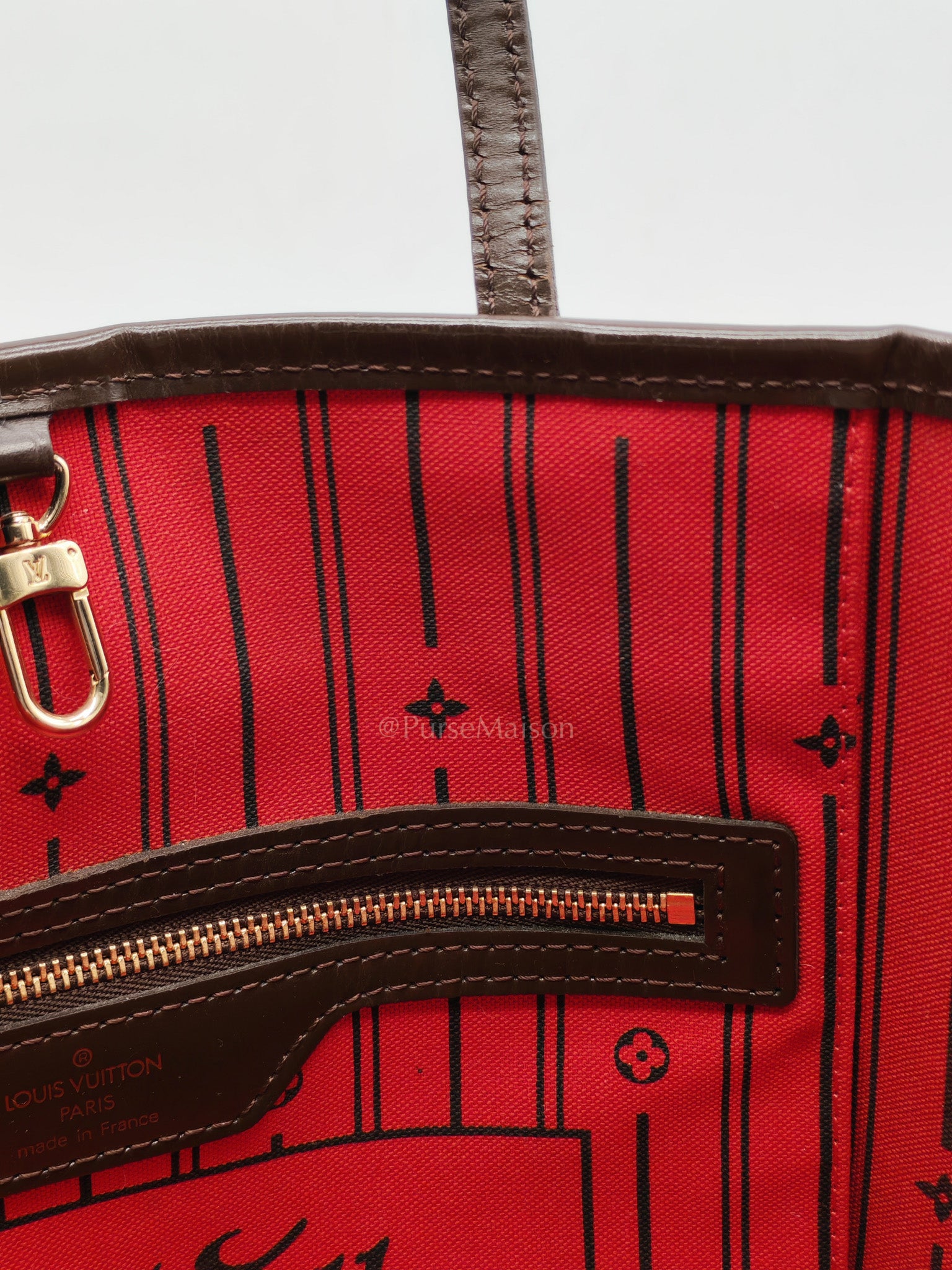 Louis Vuitton Neverfull PM in Damier Ebene Canvas (Date Code: (MB2028) | Purse Maison Luxury Bags Shop