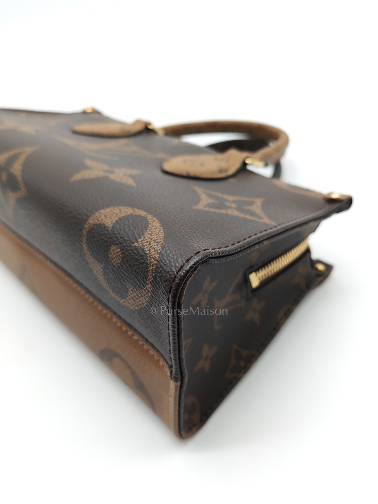 Louis Vuitton On The Go East West in Monogram Reverse Canvas (Microchip) | Purse Maison Luxury Bags Shop