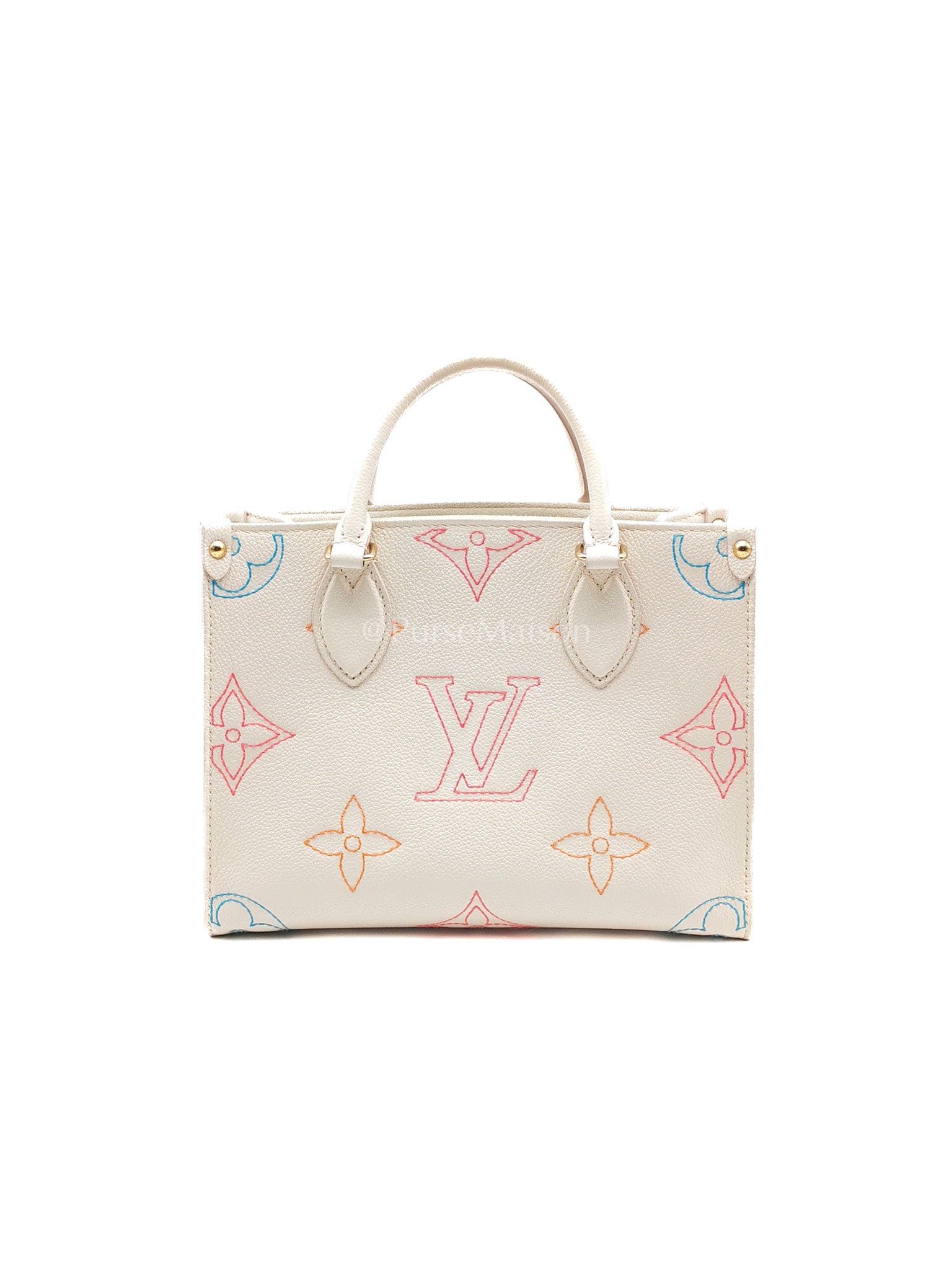 Louis Vuitton On The Go PM in White Monogram Empreinte Leather (Microchip) | Purse Maison Luxury Bags Shop