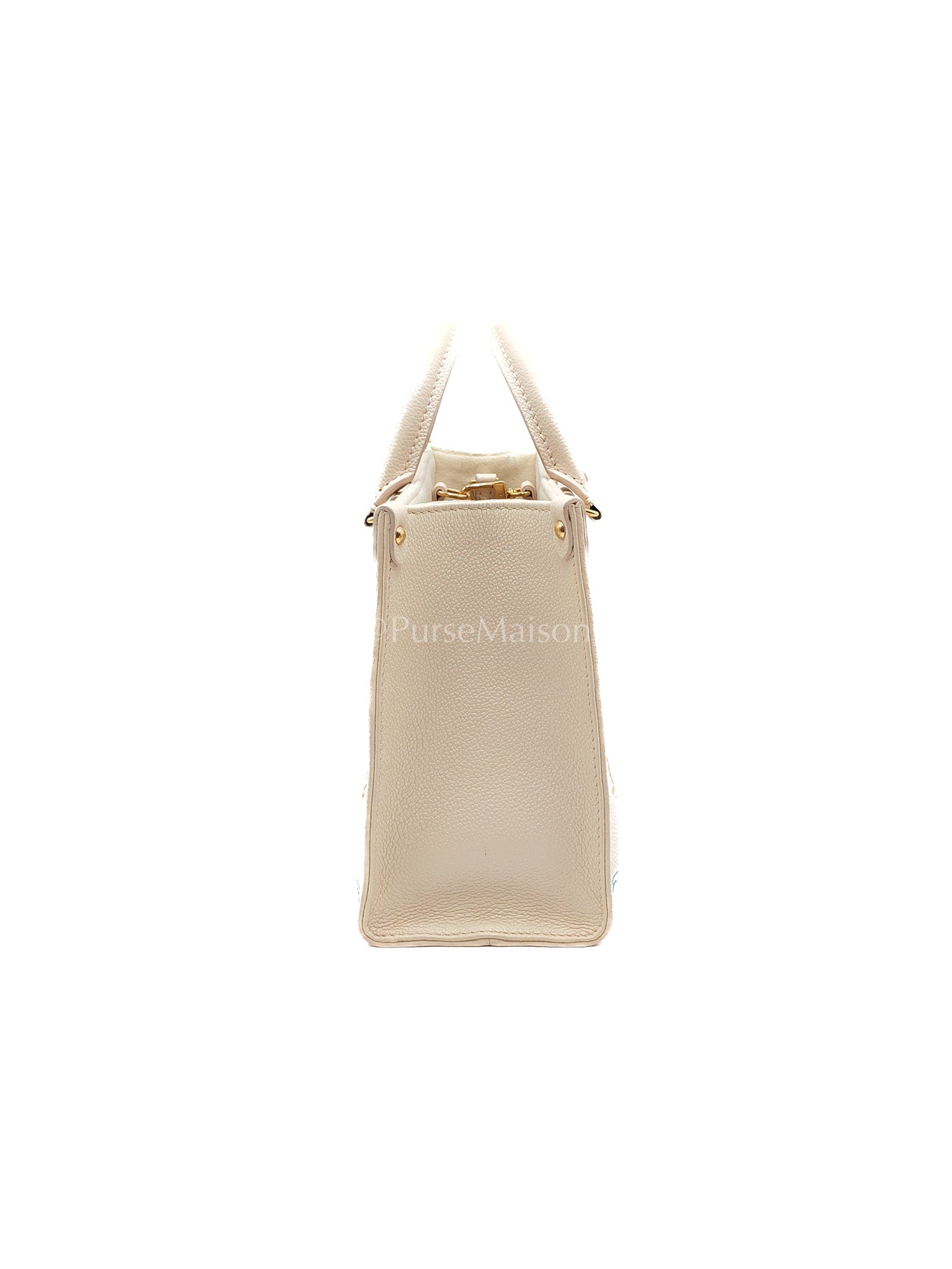 Louis Vuitton On The Go PM in White Monogram Empreinte Leather (Microchip) | Purse Maison Luxury Bags Shop