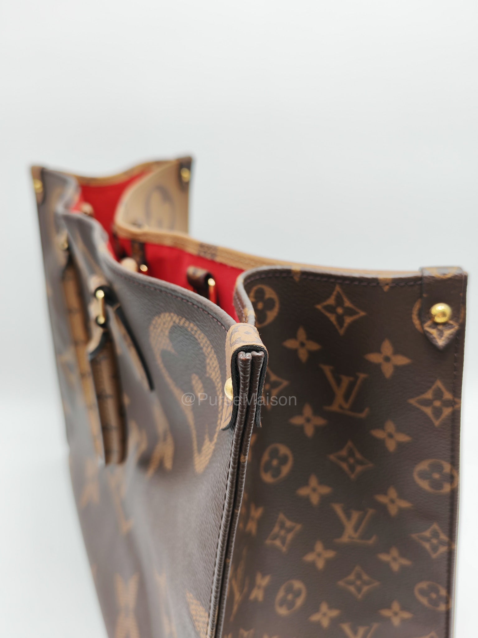 Louis Vuitton OntheGo GM Tote Bag in Reverse Monogram Canvas (Date Code: FL0250) | Purse Maison Luxury Bags Shop