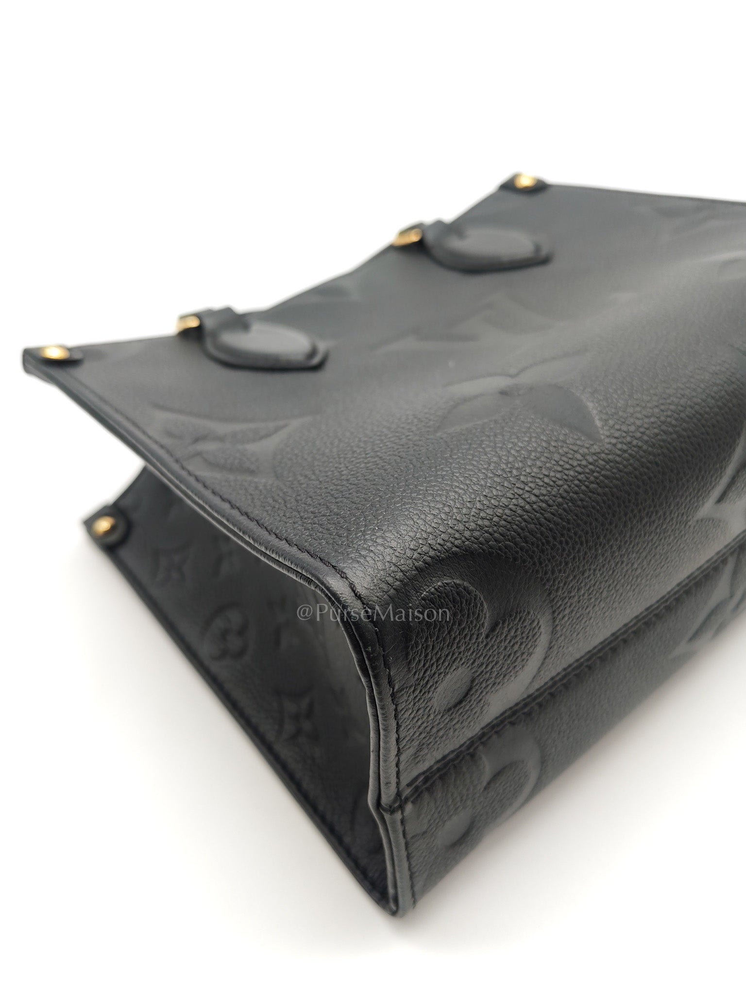 Louis Vuitton OnTheGo (OTG) PM in Black Empreinte Leather (Microchip) | Purse Maison Luxury Bags Shop