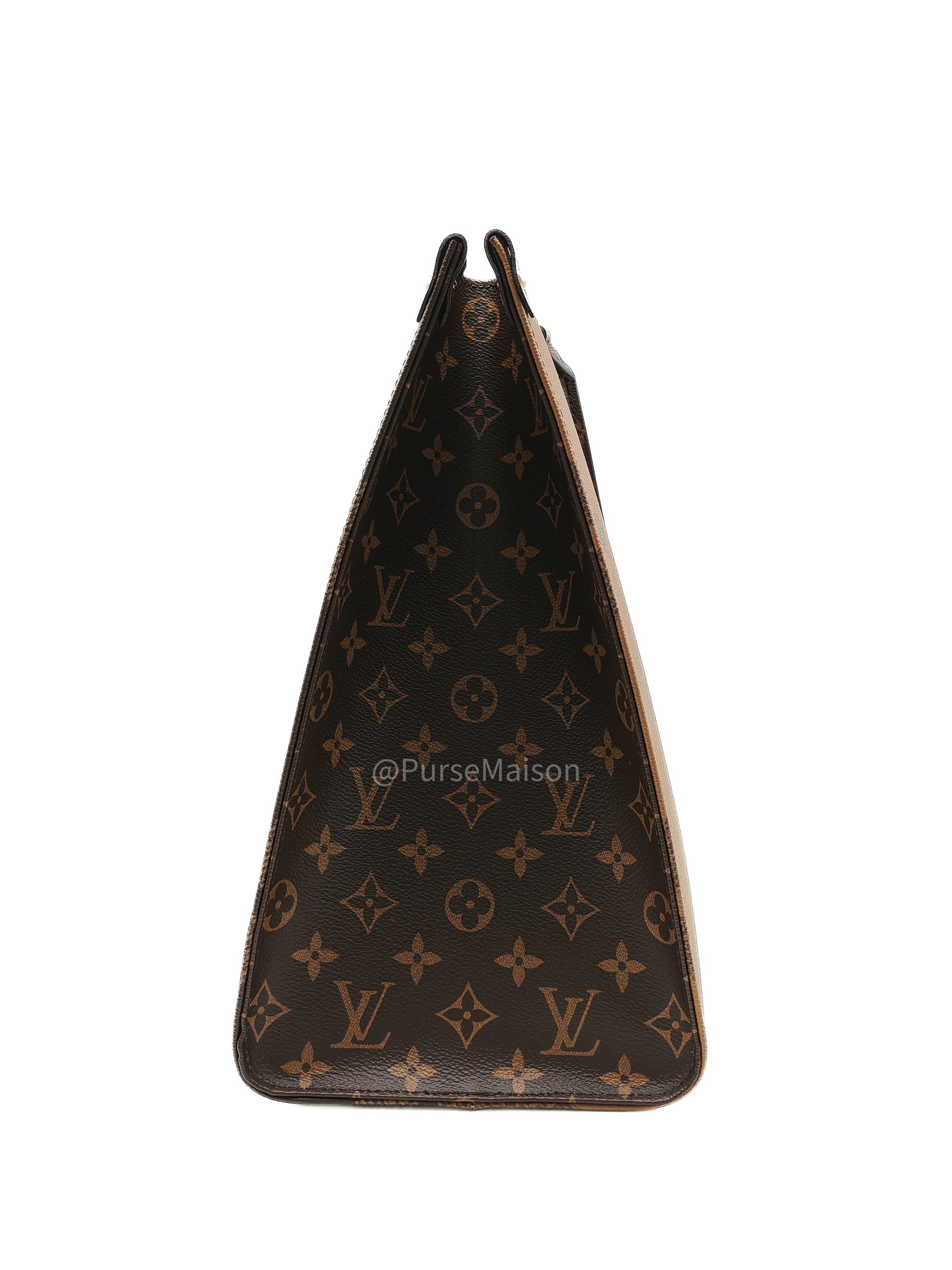 Louis Vuitton OntheGo Tote Bag GM in Reverse Monogram Canvas (Microchip) | Purse Maison Luxury Bags Shop