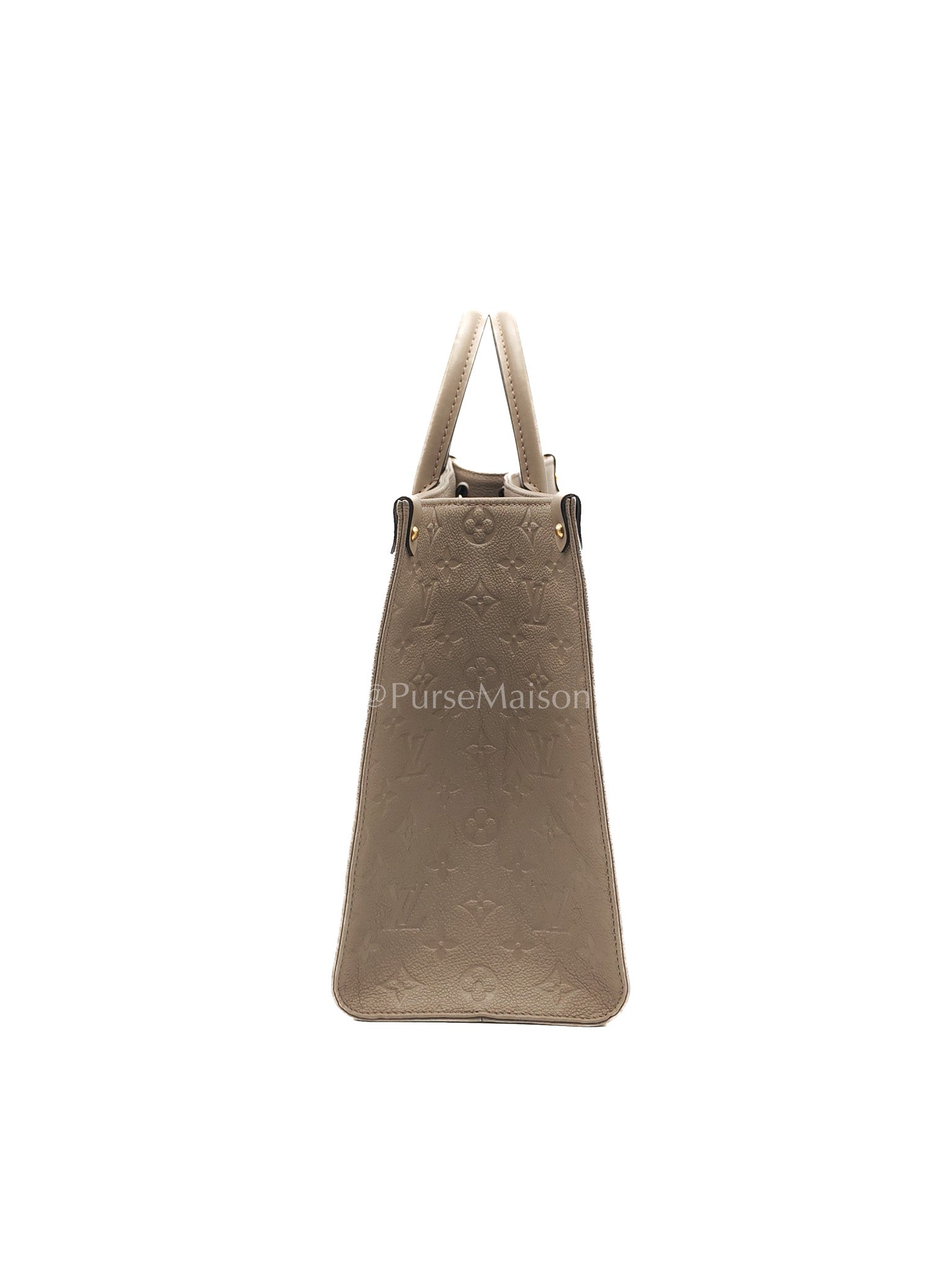 Louis Vuitton OnTheGo Tote Bag MM in Tourtorelle Monogram Leather (Microchip) | Purse Maison Luxury Bags Shop