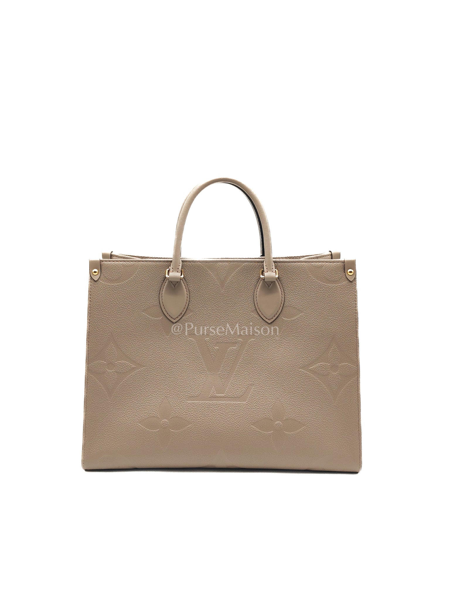 Louis Vuitton OnTheGo Tote Bag MM in Tourtorelle Monogram Leather (Microchip) | Purse Maison Luxury Bags Shop