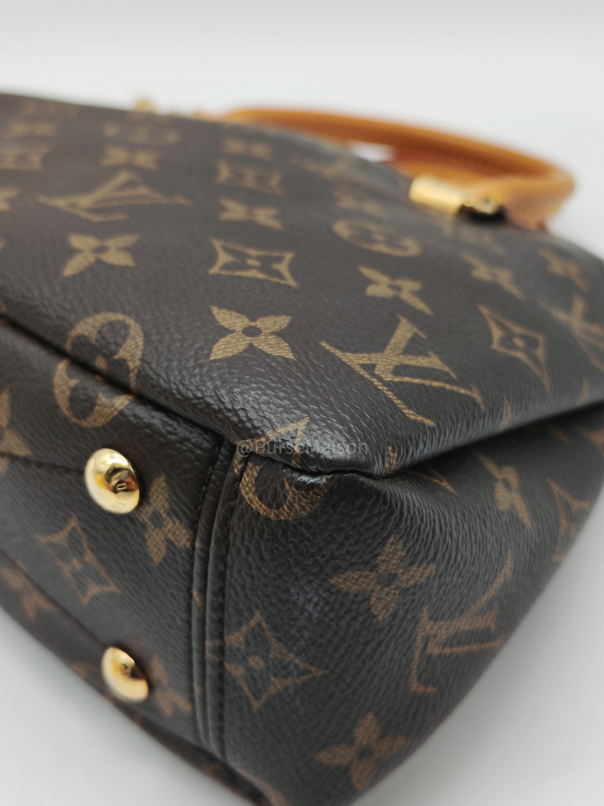 Louis Vuitton Pallas BB Bag in Monogram Canvas with Cherry Cerise Red Leather Trim (Datecode: SP1195) | Purse Maison Luxury Bags Shop