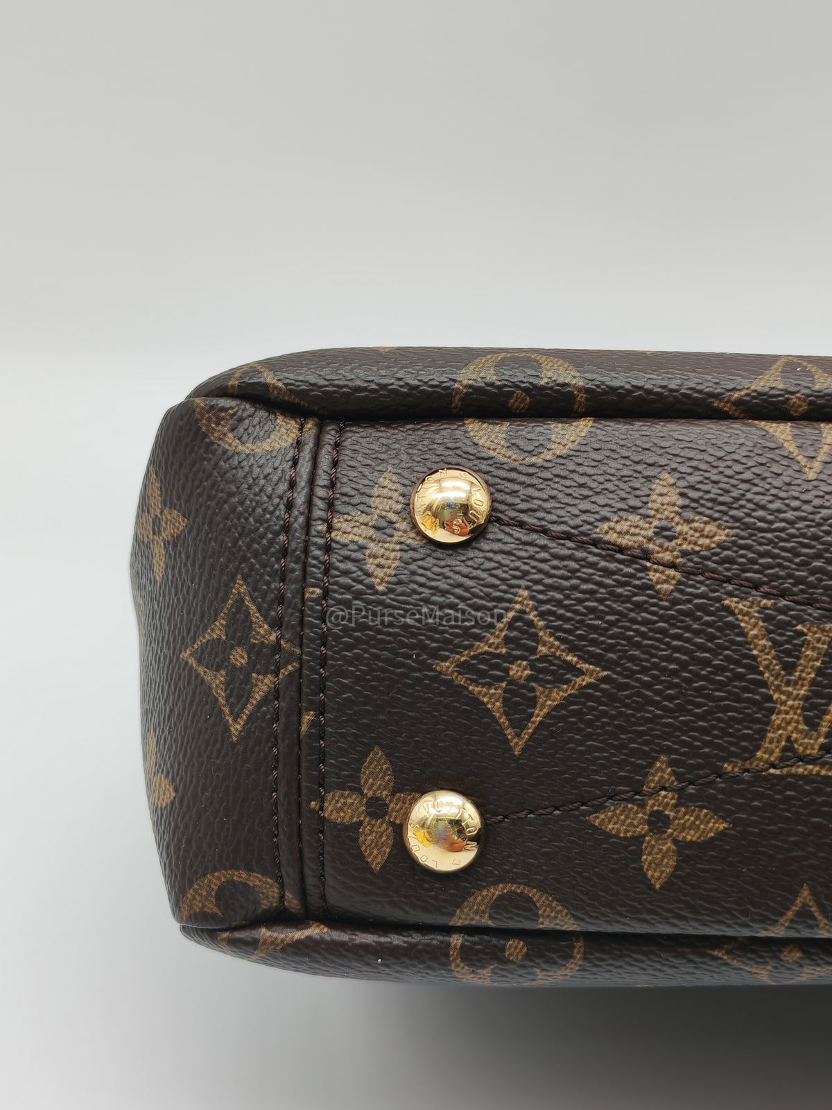 Louis Vuitton Pallas BB Bag in Monogram Canvas with Cherry Cerise Red Leather Trim (Datecode: SP1195) | Purse Maison Luxury Bags Shop