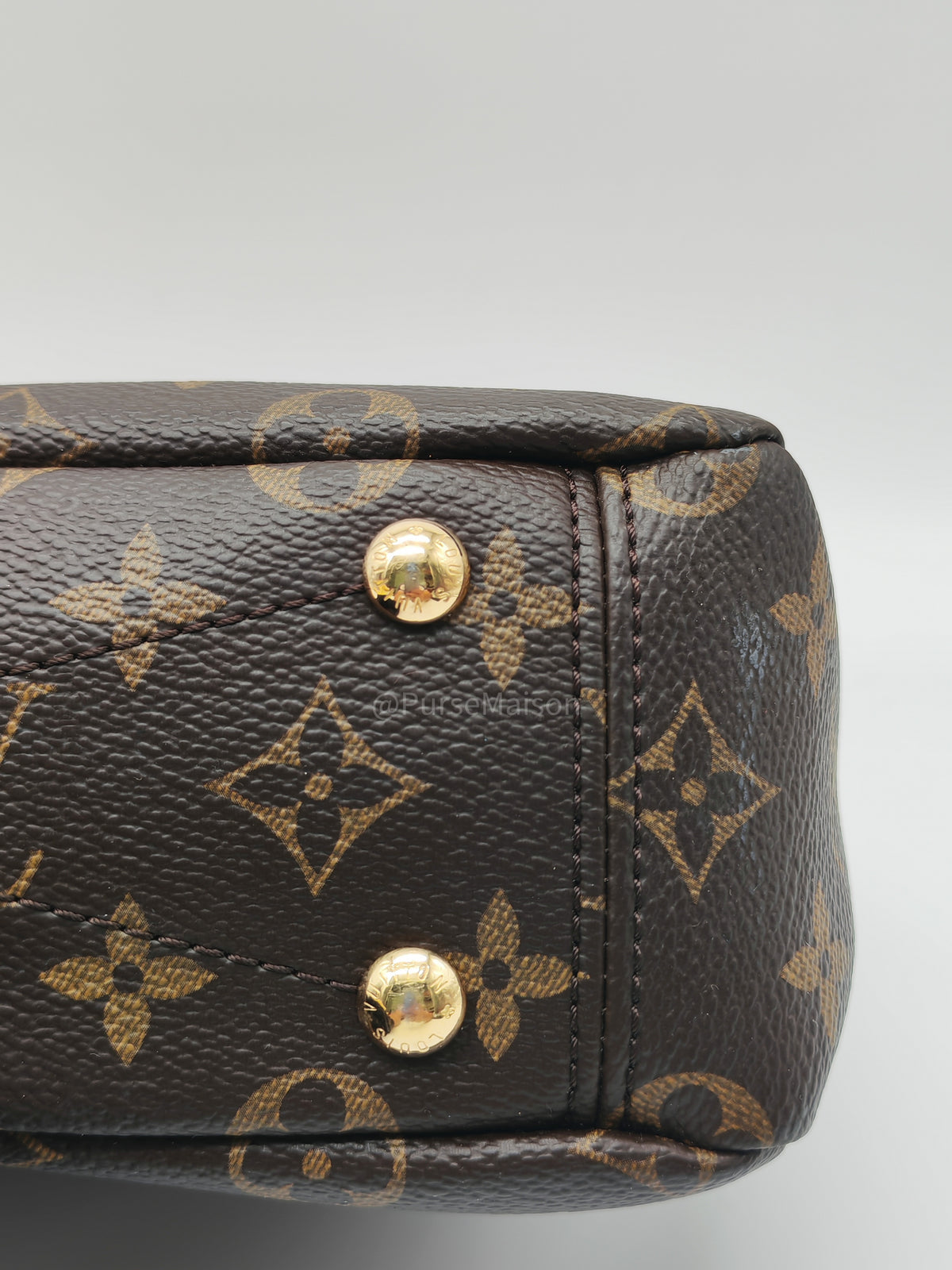 Louis Vuitton Pallas BB Bag in Monogram Canvas with Cherry Cerise Red Leather Trim (Datecode: SP1195) | Purse Maison Luxury Bags Shop