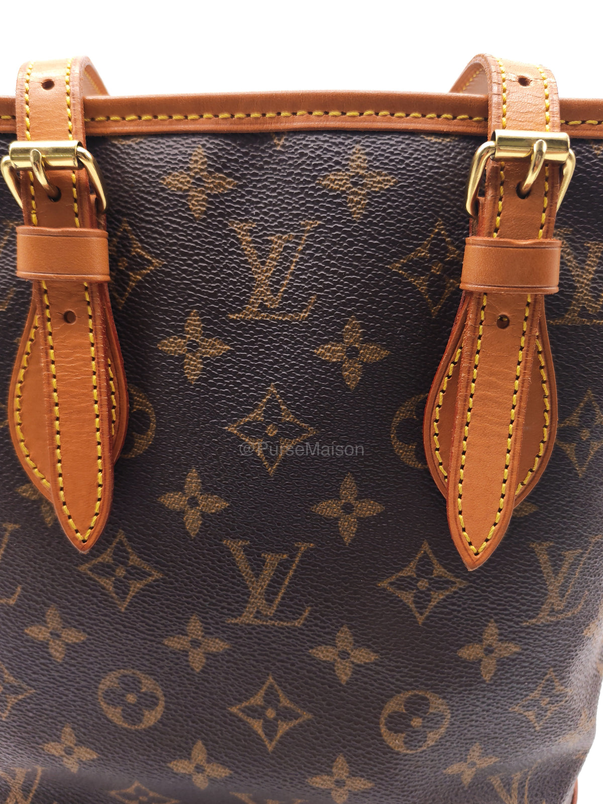 Louis Vuitton Petit Bucket Bag PM in Monogram Canvas and Gold Hardware (Datecode: VI0959) | Purse Maison Luxury Bags Shop