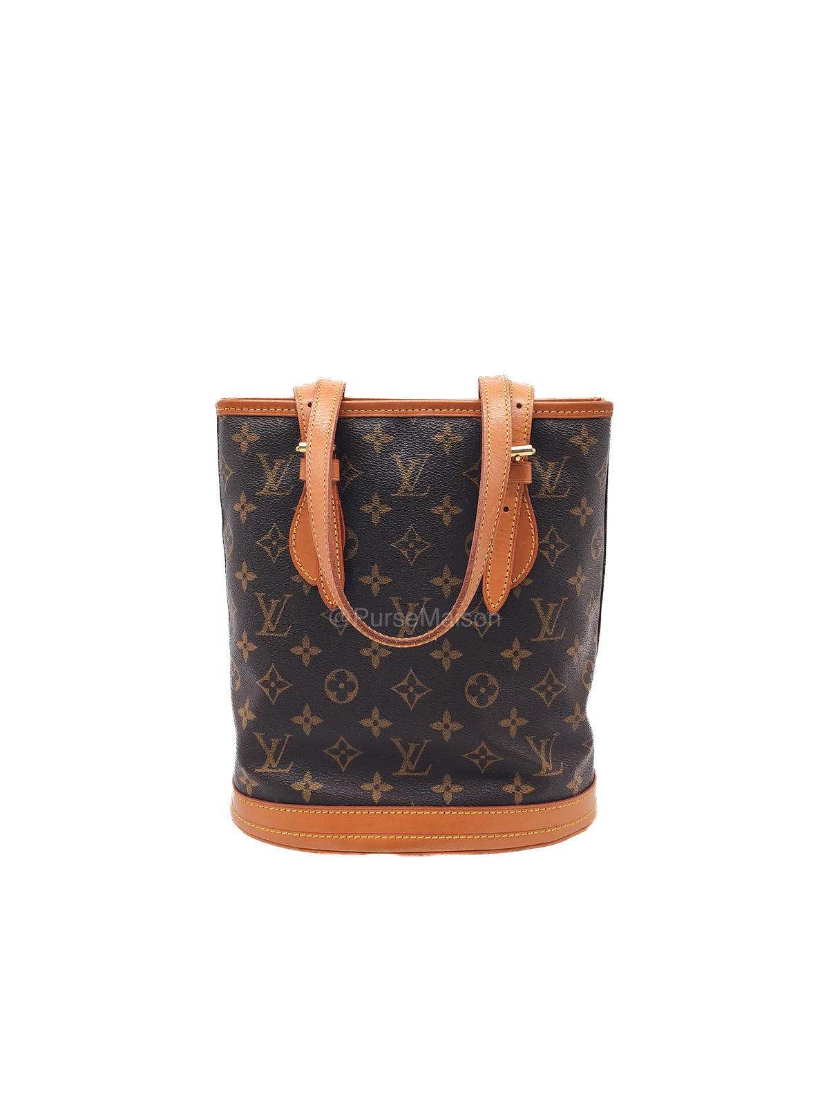 Louis Vuitton Petit Bucket Bag PM in Monogram Canvas and Gold Hardware (Datecode: VI0959) | Purse Maison Luxury Bags Shop