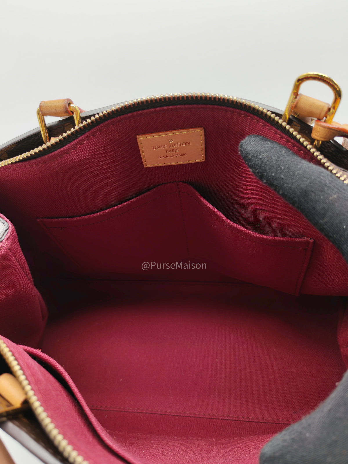 Louis Vuitton Petit Palais in Monogram Canvas and Gold Hardware Microchip | Purse Maison Luxury Bags Shop