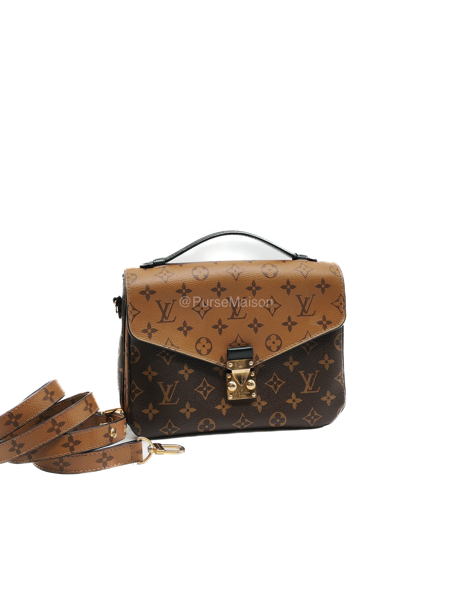 Louis Vuitton Pochette Metis in Monogram Reverse Canvas (Date Code: DR2117) | Purse Maison Luxury Bags Shop
