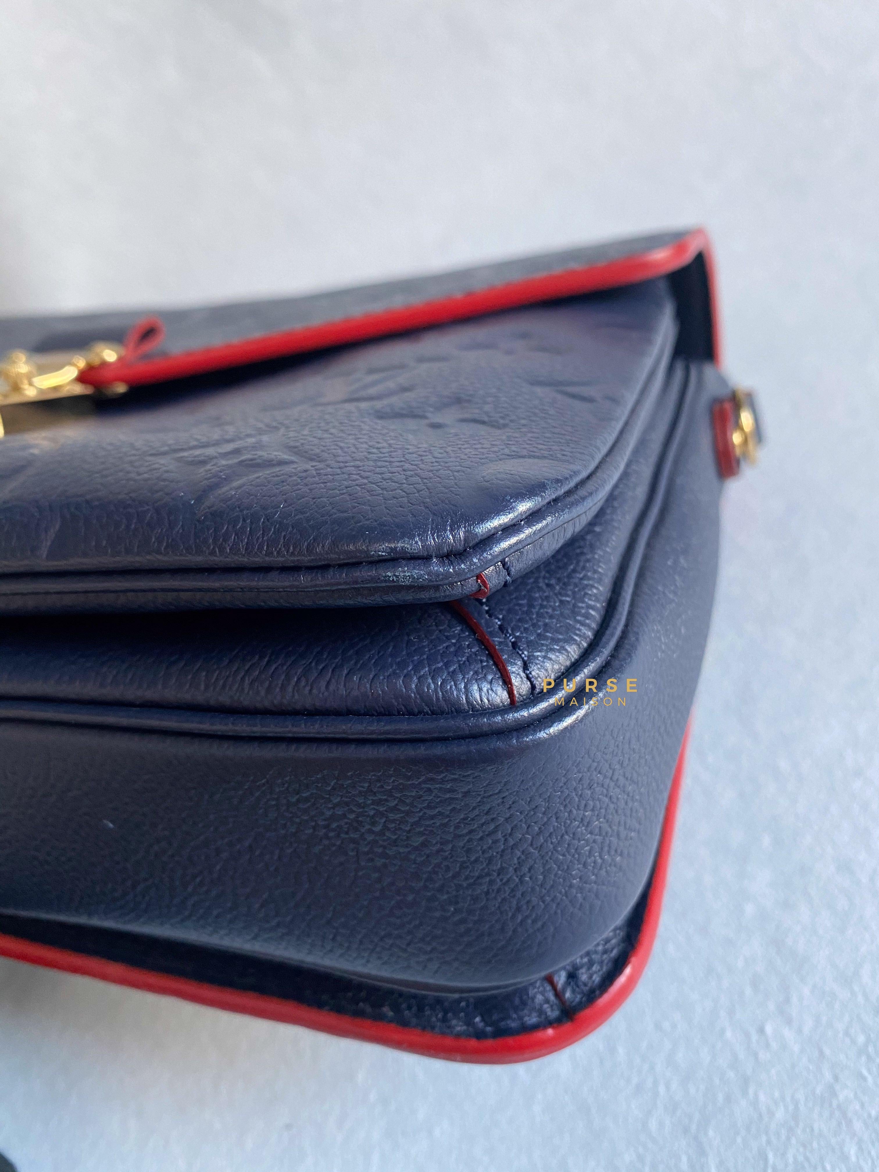 Louis Vuitton Pochette Metis Marine Rouge Monogram Empreinte Leather (Date code: AR1149) | Purse Maison Luxury Bags Shop