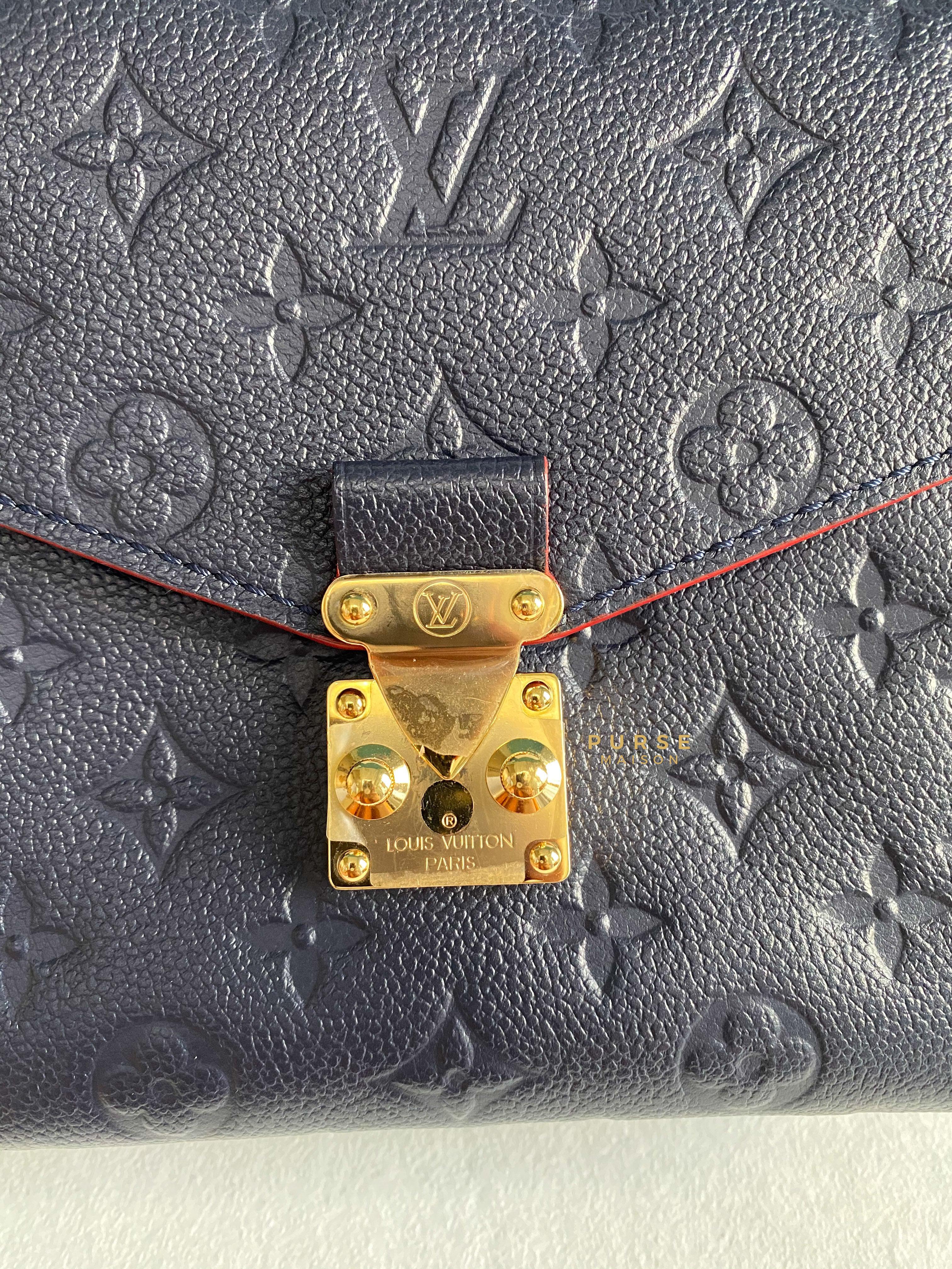 Louis Vuitton Pochette Metis Marine Rouge Monogram Empreinte Leather (Date code: AR1149) | Purse Maison Luxury Bags Shop