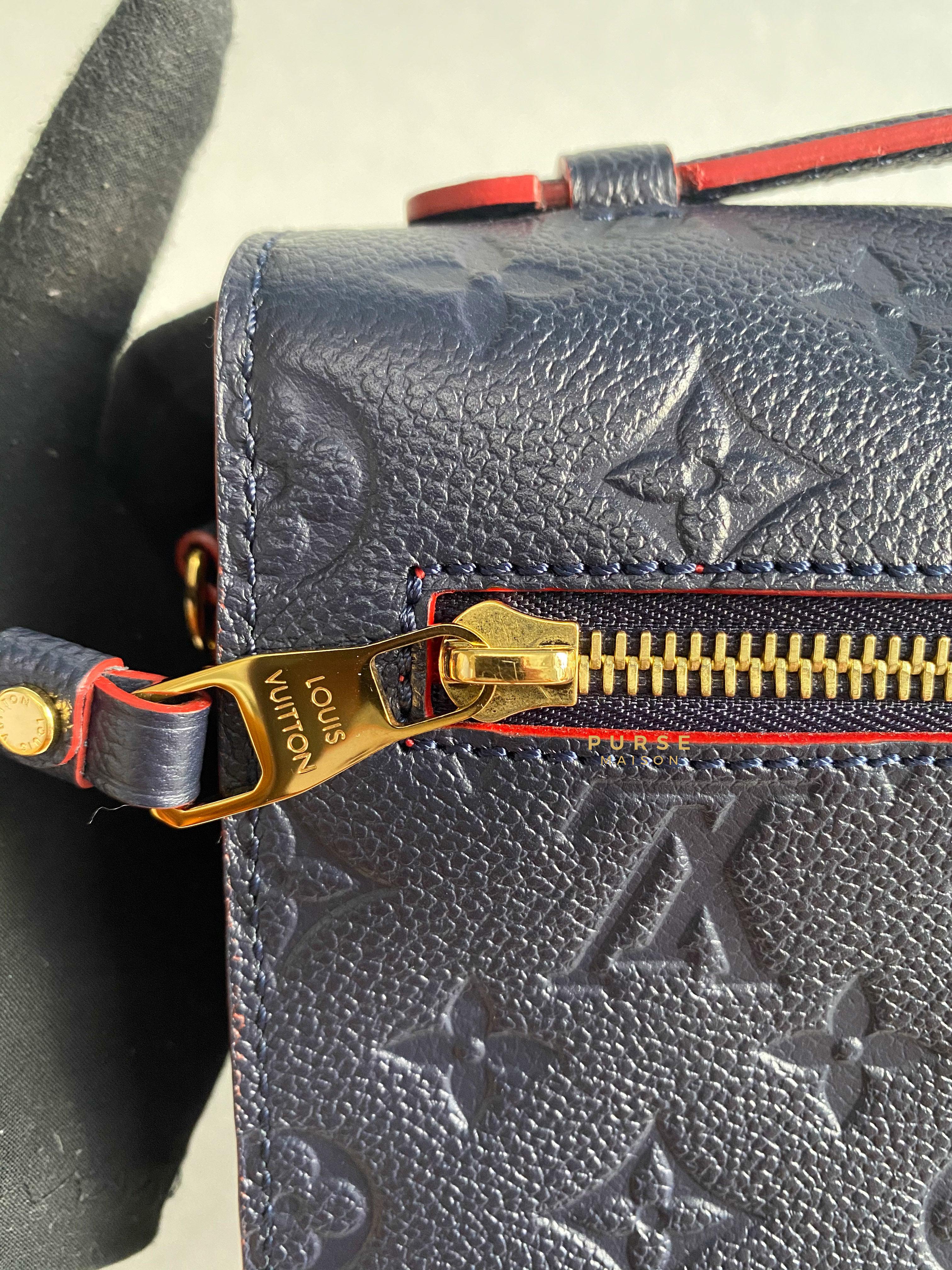 Louis Vuitton Pochette Metis Marine Rouge Monogram Empreinte Leather (Date code: AR1149) | Purse Maison Luxury Bags Shop