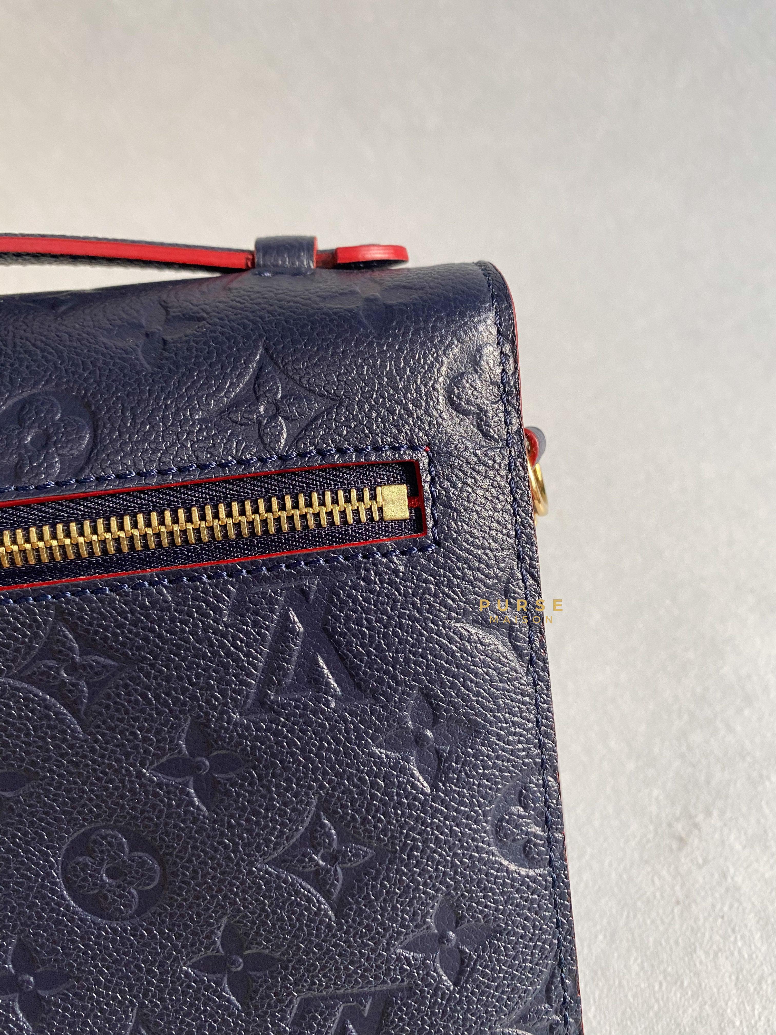 Louis Vuitton Pochette Metis Marine Rouge Monogram Empreinte Leather (Date code: AR1149) | Purse Maison Luxury Bags Shop