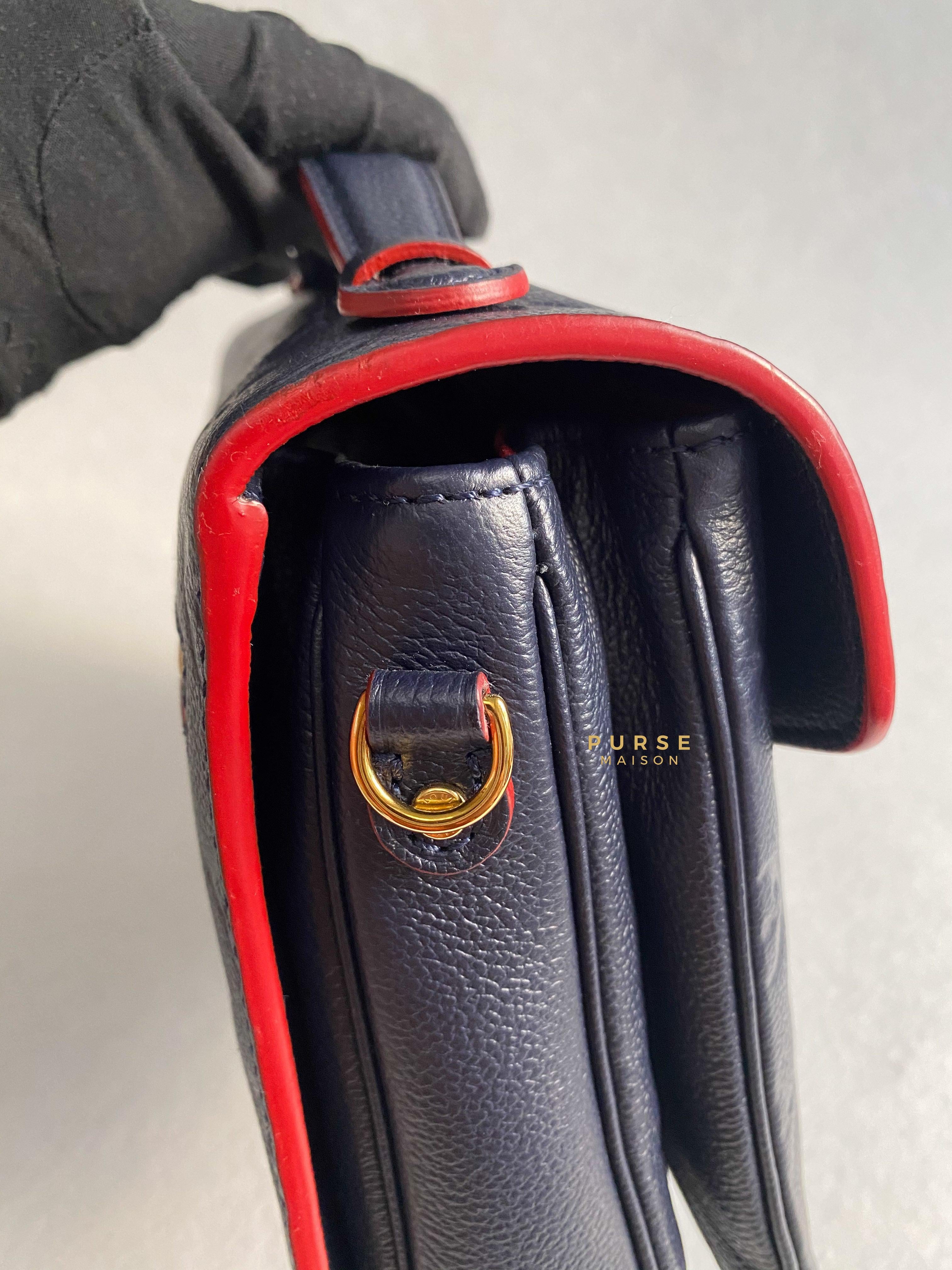Louis Vuitton Pochette Metis Marine Rouge Monogram Empreinte Leather (Date code: AR1149) | Purse Maison Luxury Bags Shop
