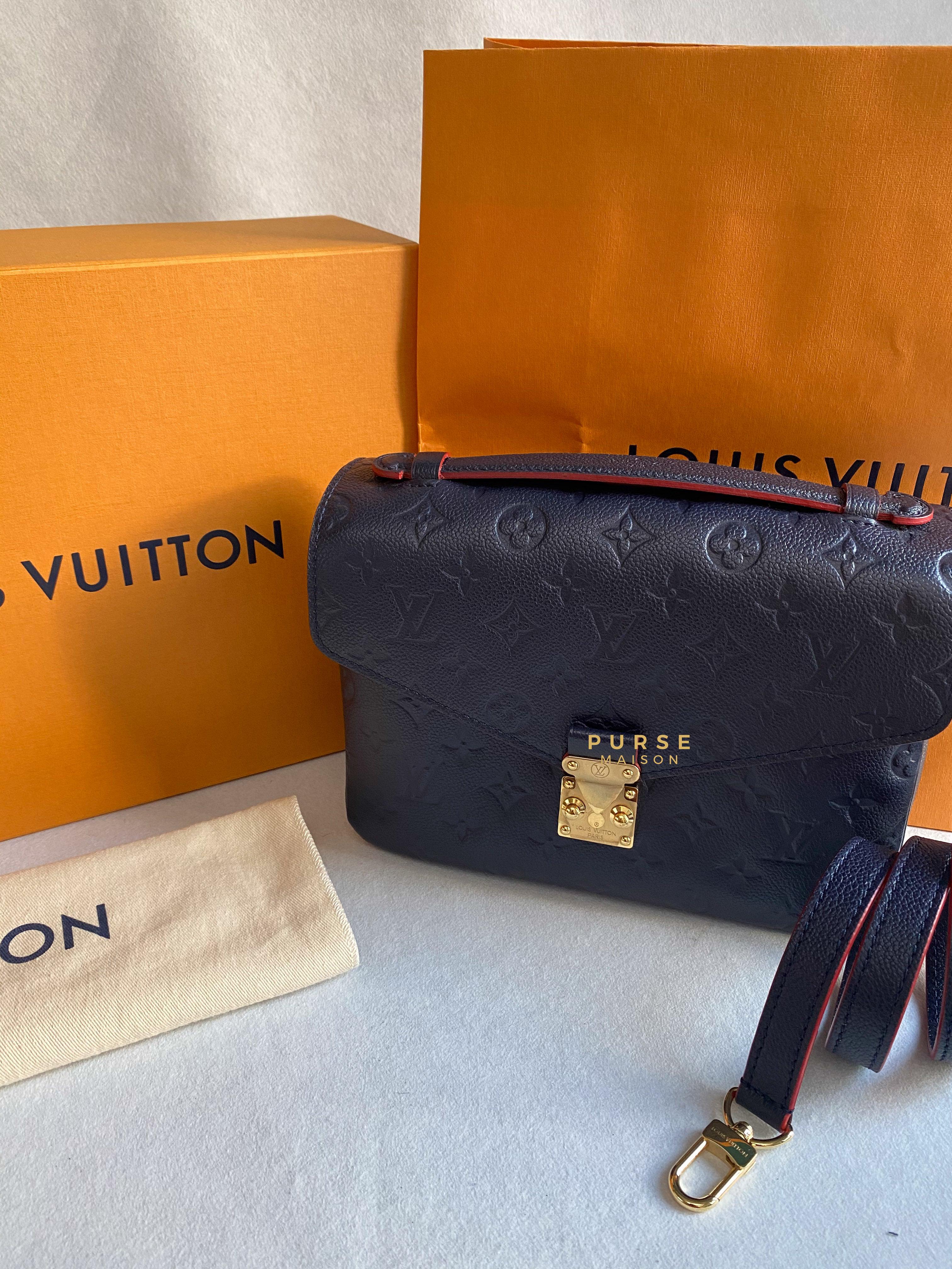 Louis Vuitton Pochette Metis Marine Rouge Monogram Empreinte Leather (Date code: AR1149) | Purse Maison Luxury Bags Shop