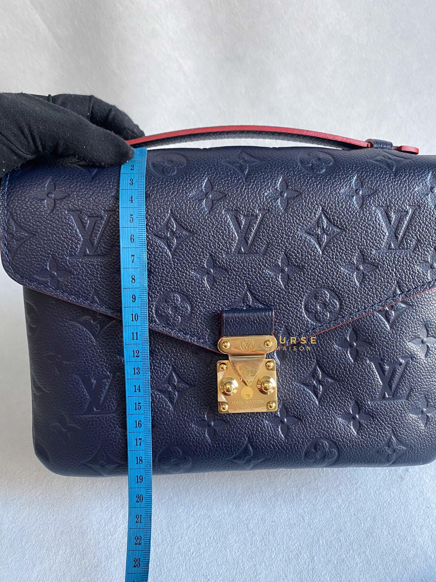 Louis Vuitton Pochette Metis Marine Rouge Monogram Empreinte Leather (Date code: AR1149) | Purse Maison Luxury Bags Shop