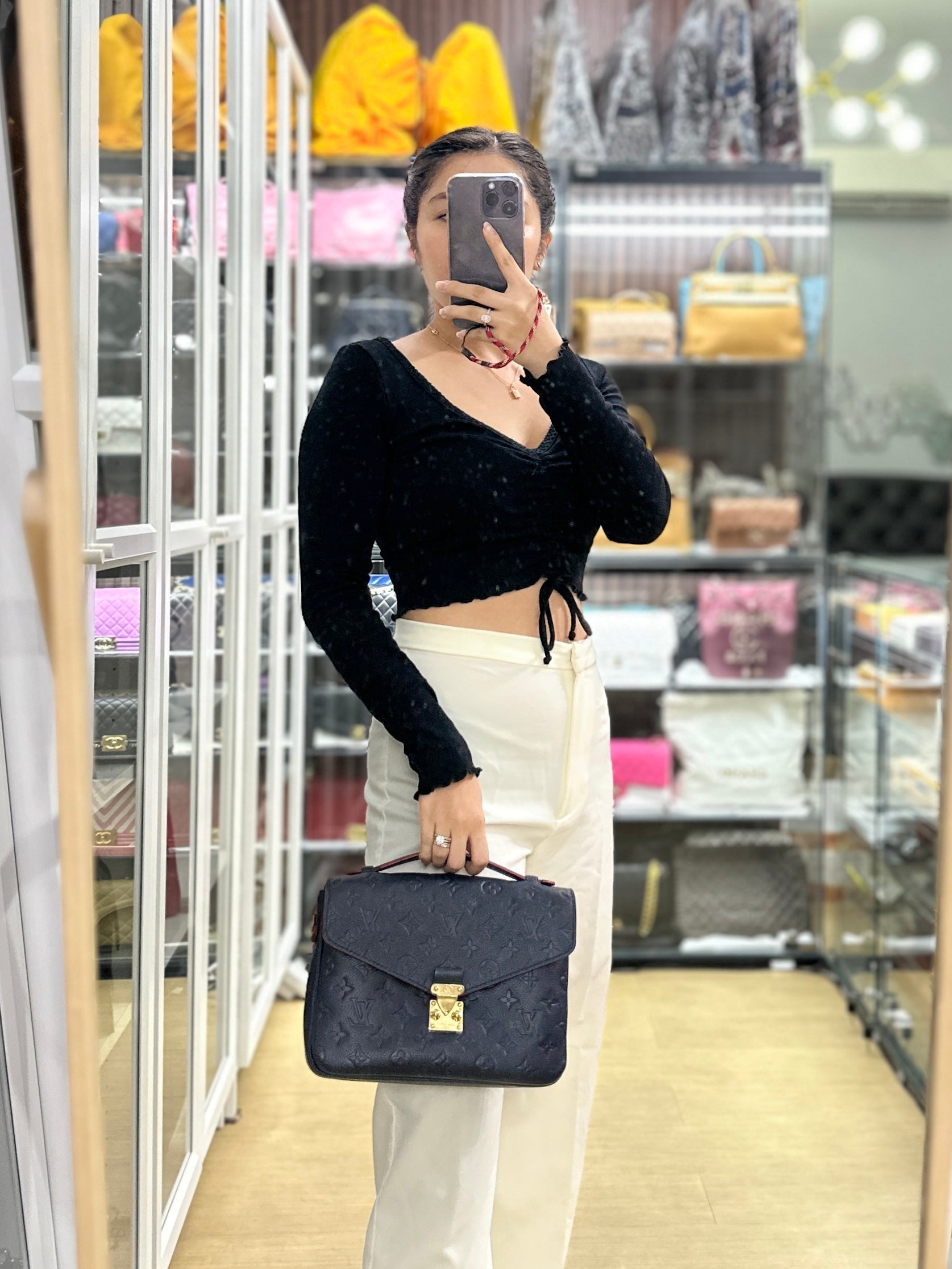Louis Vuitton Pochette Metis Marine Rouge Monogram Empreinte Leather (Date code: AR1149) | Purse Maison Luxury Bags Shop