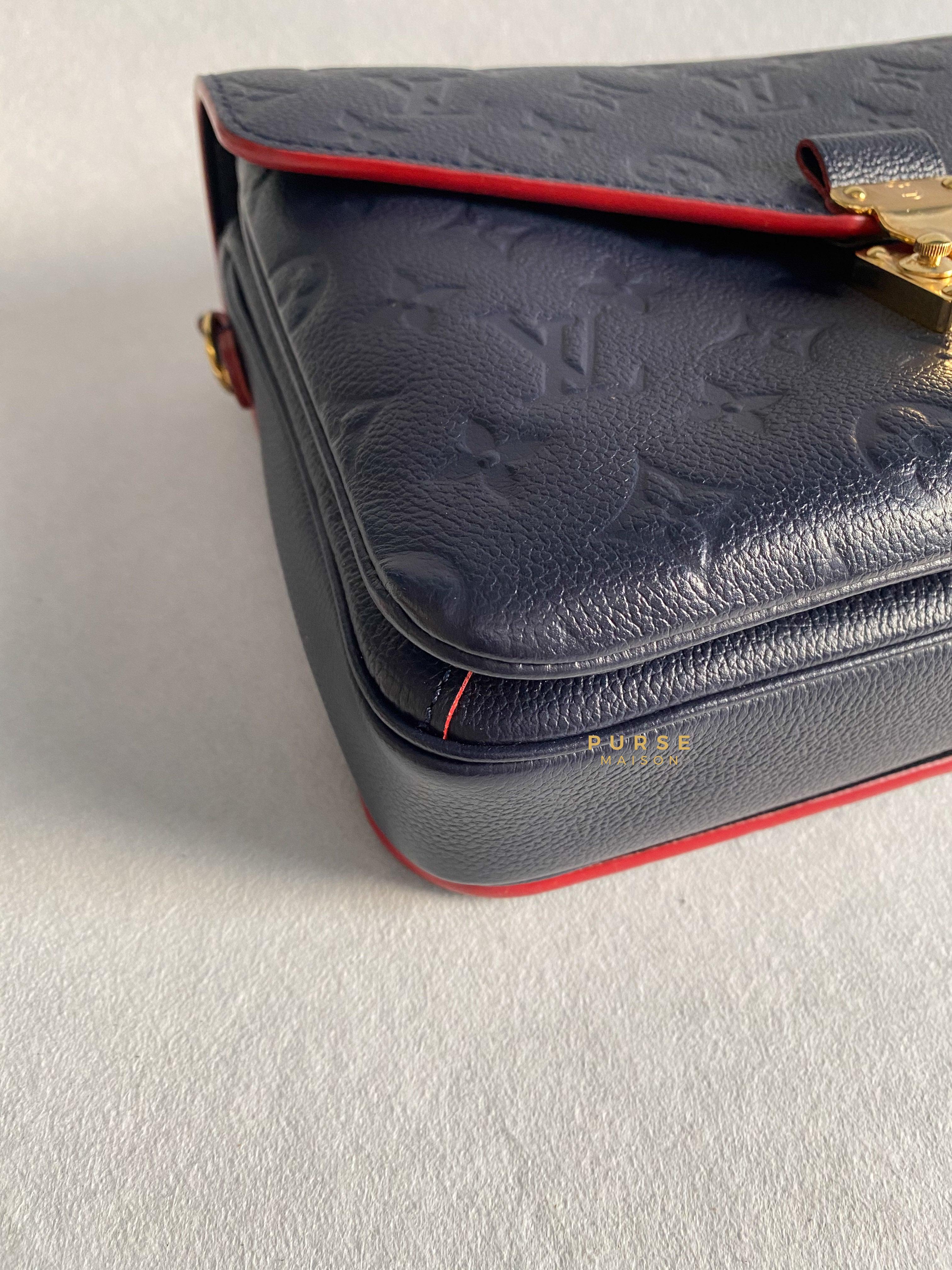 Louis Vuitton Pochette Metis Marine Rouge Monogram Empreinte Leather (Date code: AR1149) | Purse Maison Luxury Bags Shop