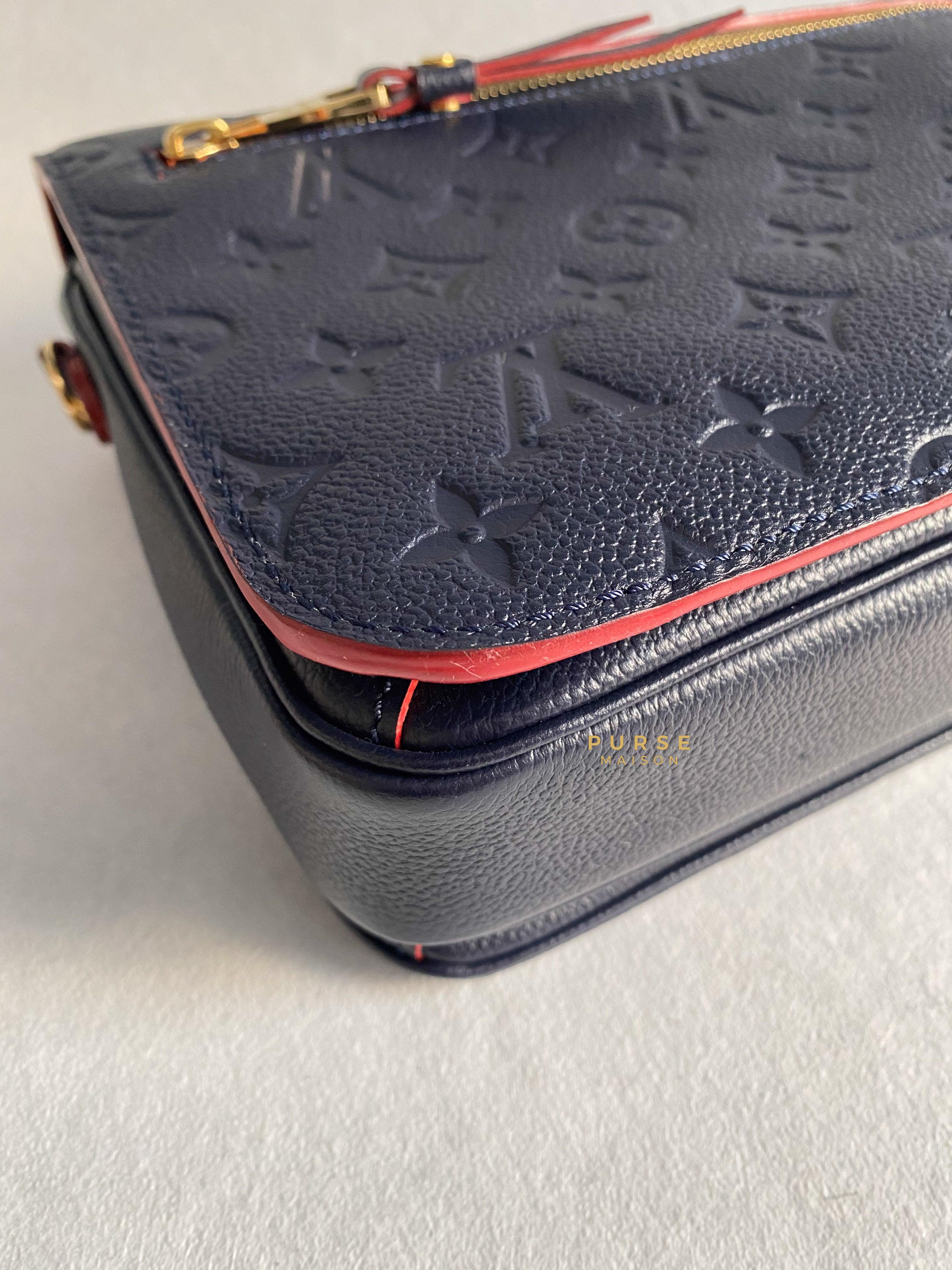 Louis Vuitton Pochette Metis Marine Rouge Monogram Empreinte Leather (Date code: AR1149) | Purse Maison Luxury Bags Shop