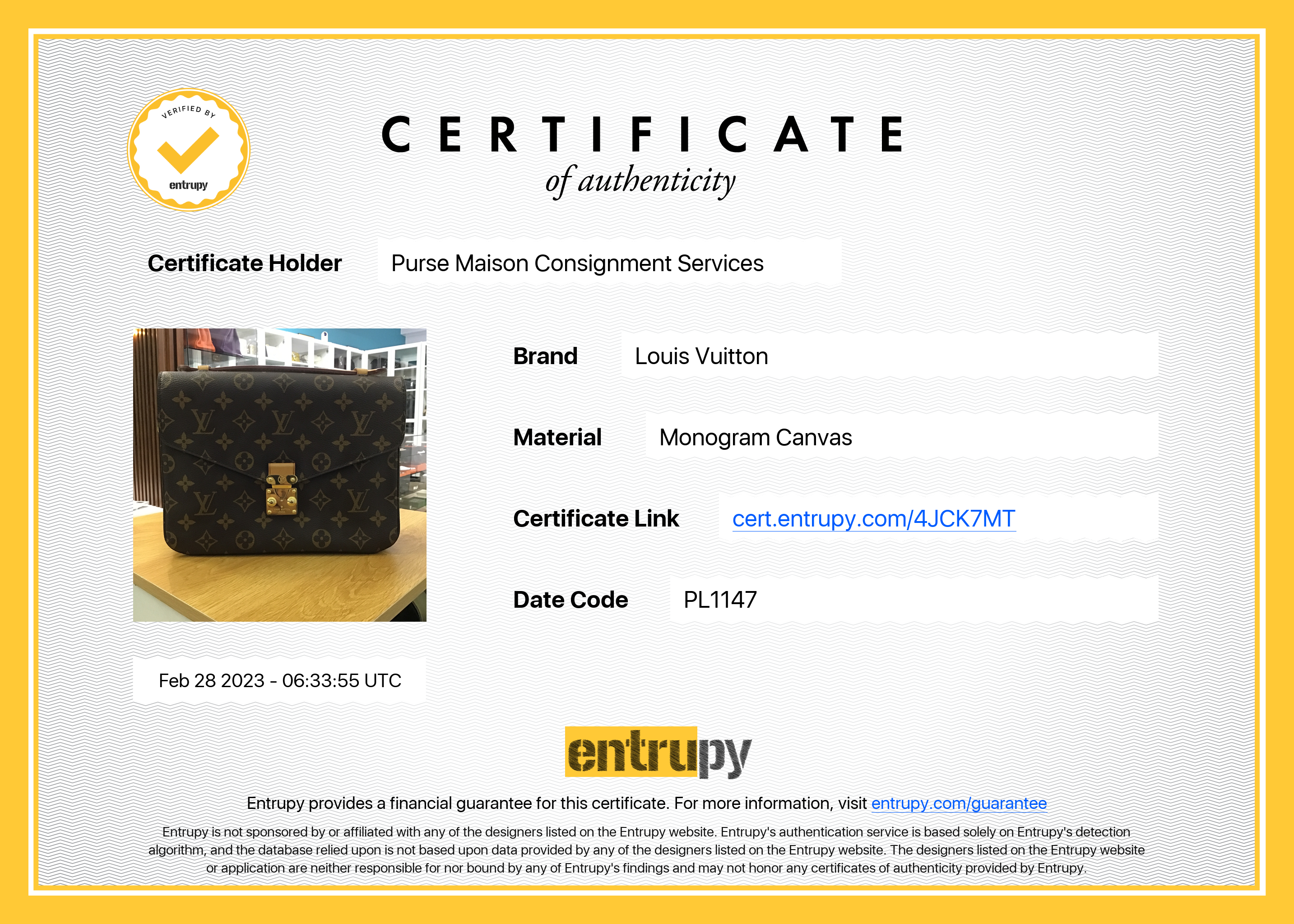 Louis Vuitton Pochette Metis Monogram (PL1147)