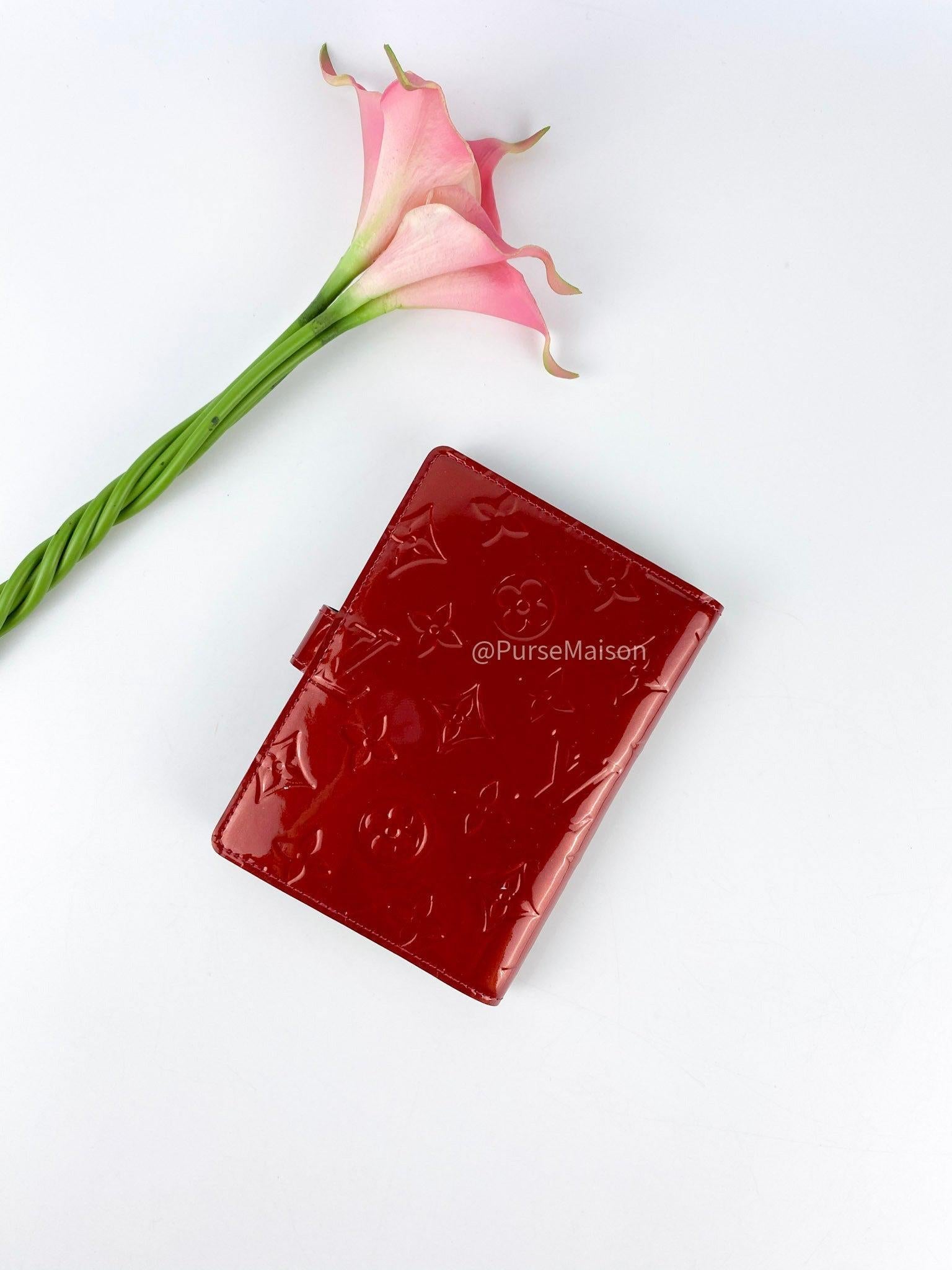 Louis Vuitton Pomme D' Amour Agenda PM Red Patent Leather