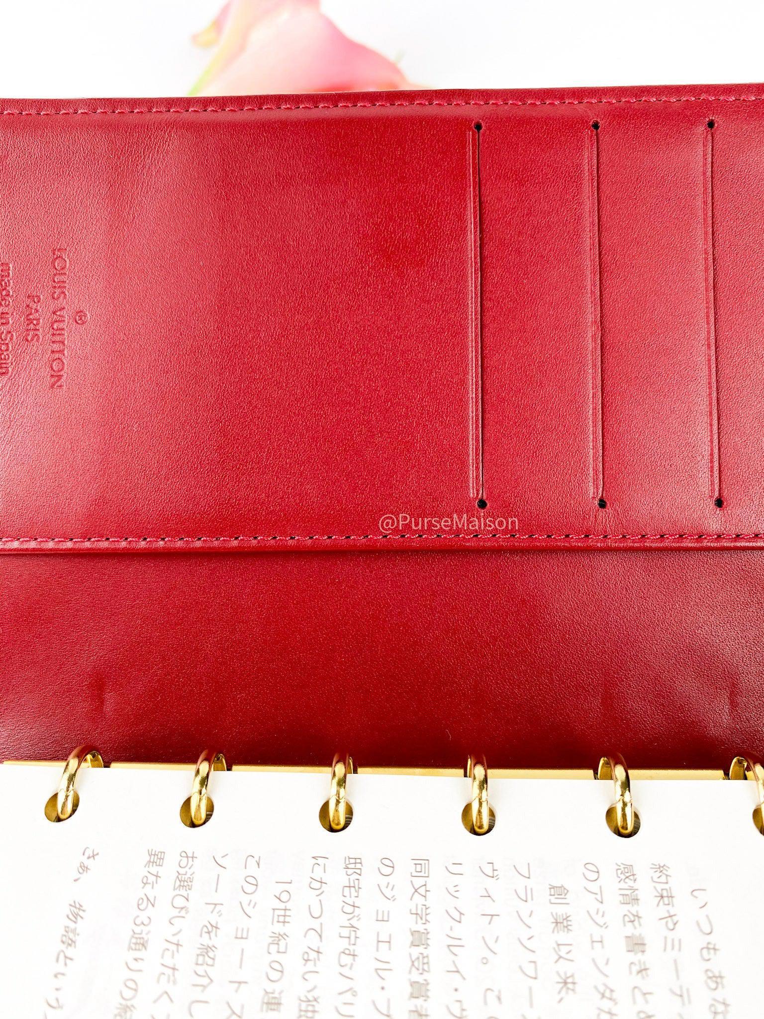 Louis Vuitton Pomme D' Amour Agenda PM Red Patent Leather