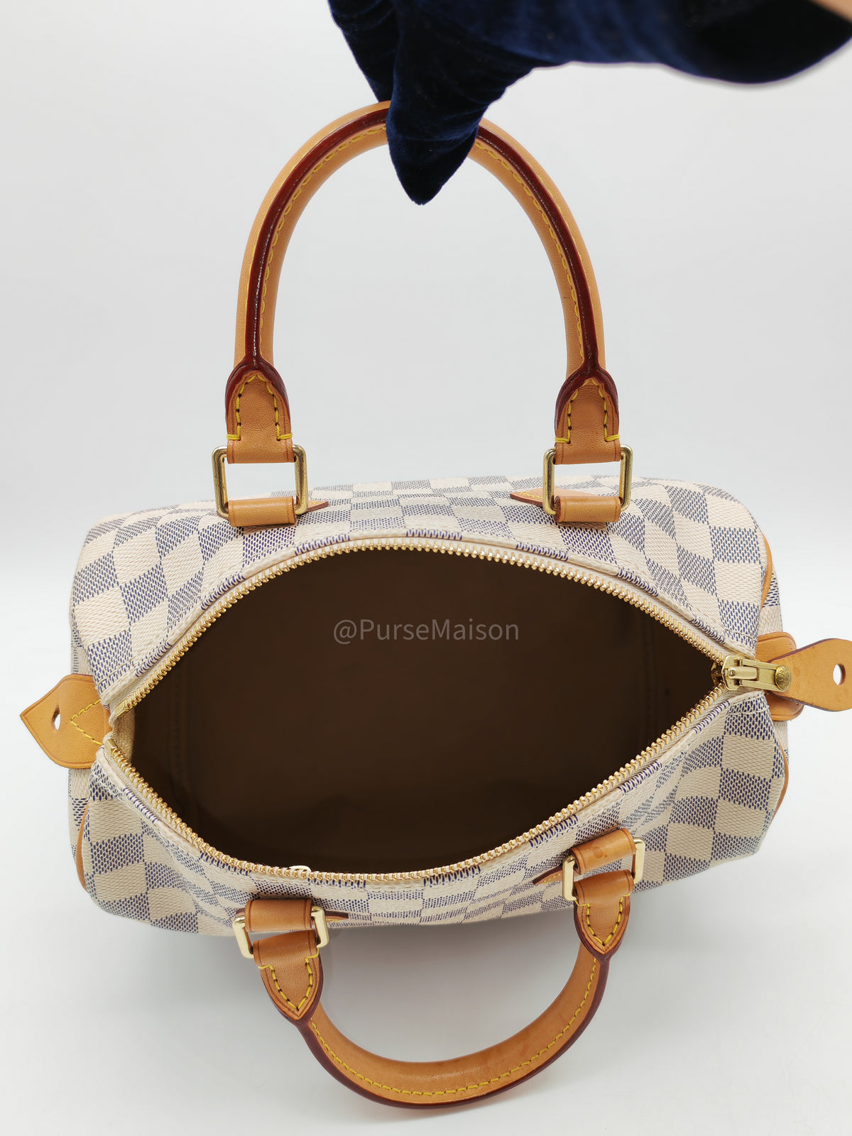 Louis Vuitton Speedy 25 Damier Azur Canvas (Date code: MB1128) | Purse Maison Luxury Bags Shop