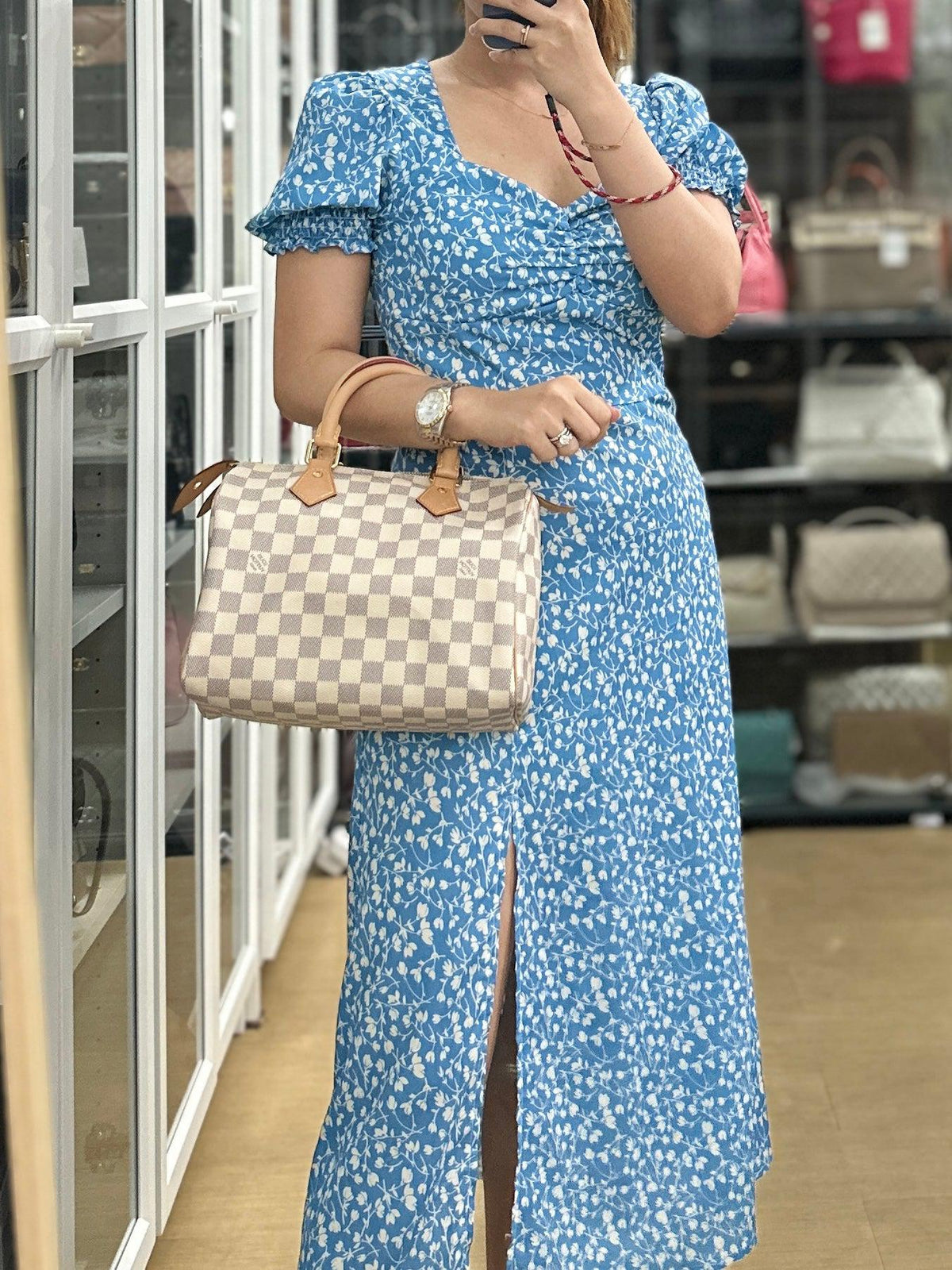 Louis Vuitton Speedy 25 Damier Azur (Microchip)