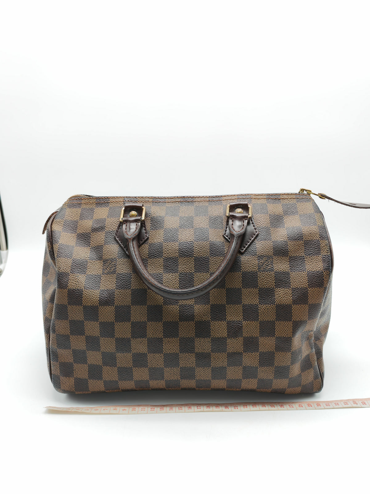 Louis Vuitton Speedy 30 in Damier Ebene Canvas and Gold Hardware (Datecode: SP1087) | Purse Maison Luxury Bags Shop