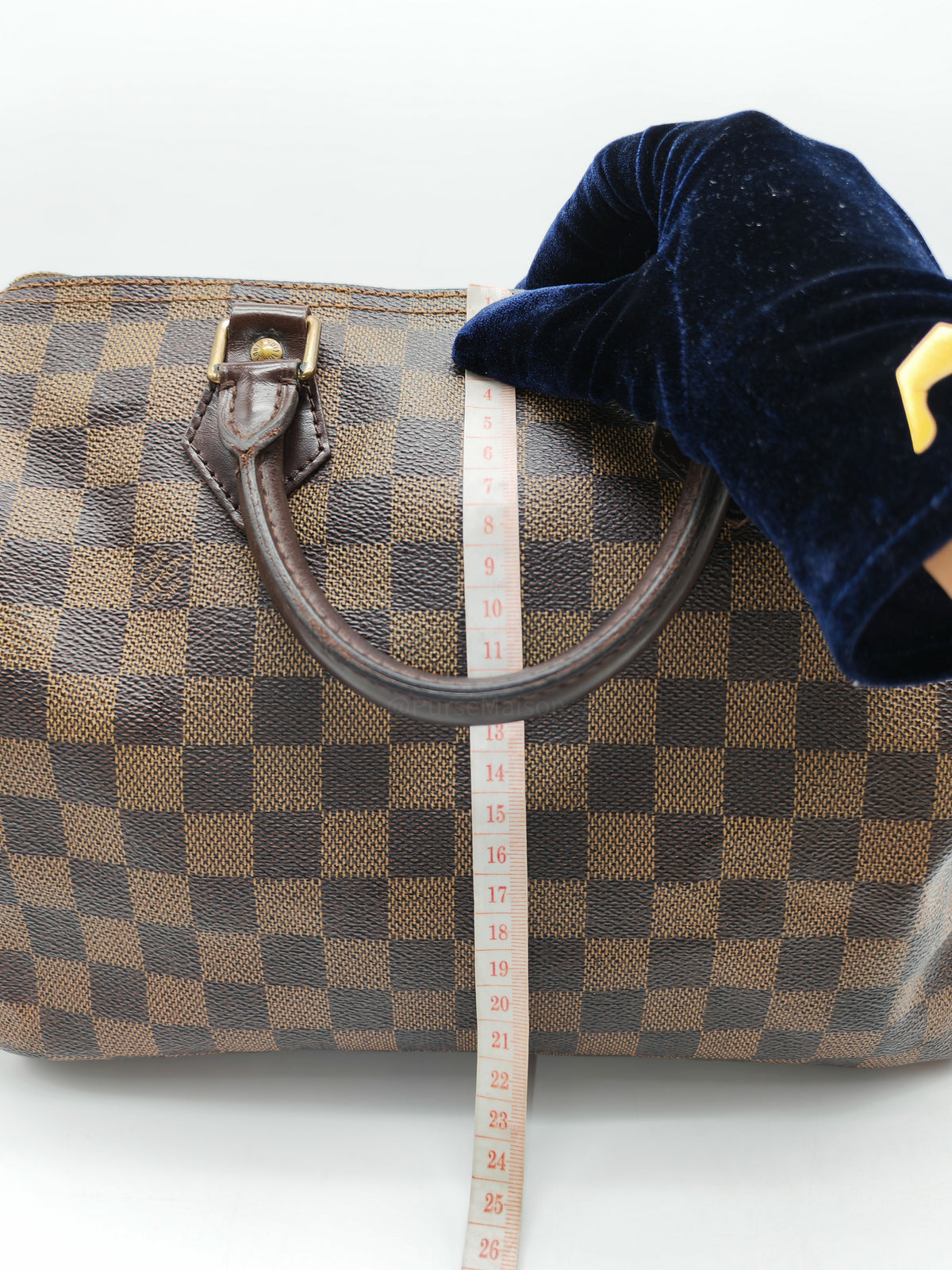 Louis Vuitton Speedy 30 in Damier Ebene Canvas and Gold Hardware (Datecode: SP1087) | Purse Maison Luxury Bags Shop